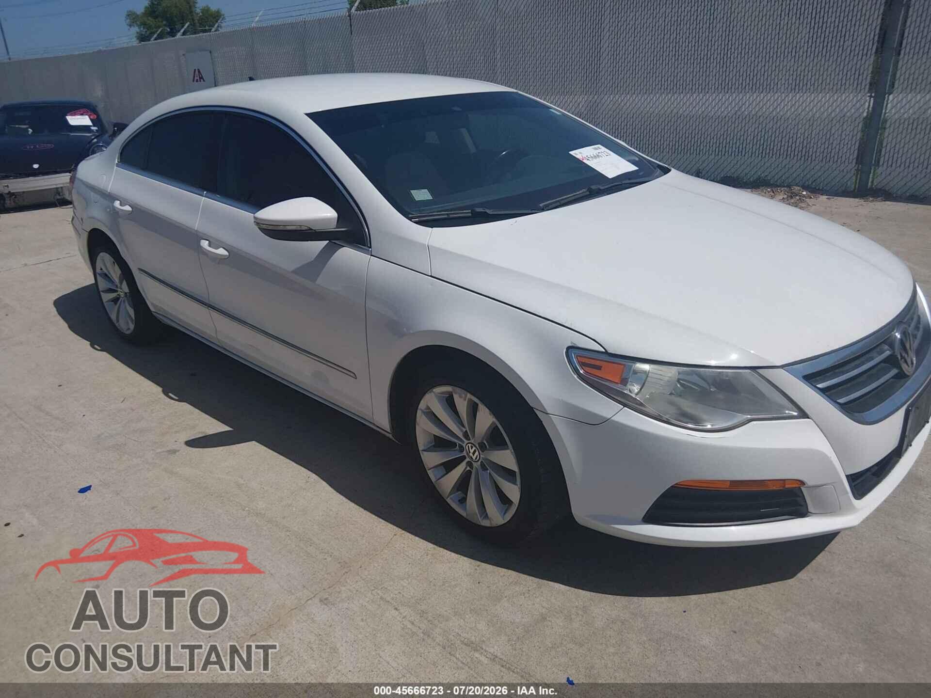 VOLKSWAGEN CC 2012 - WVWMP7AN3CE521141