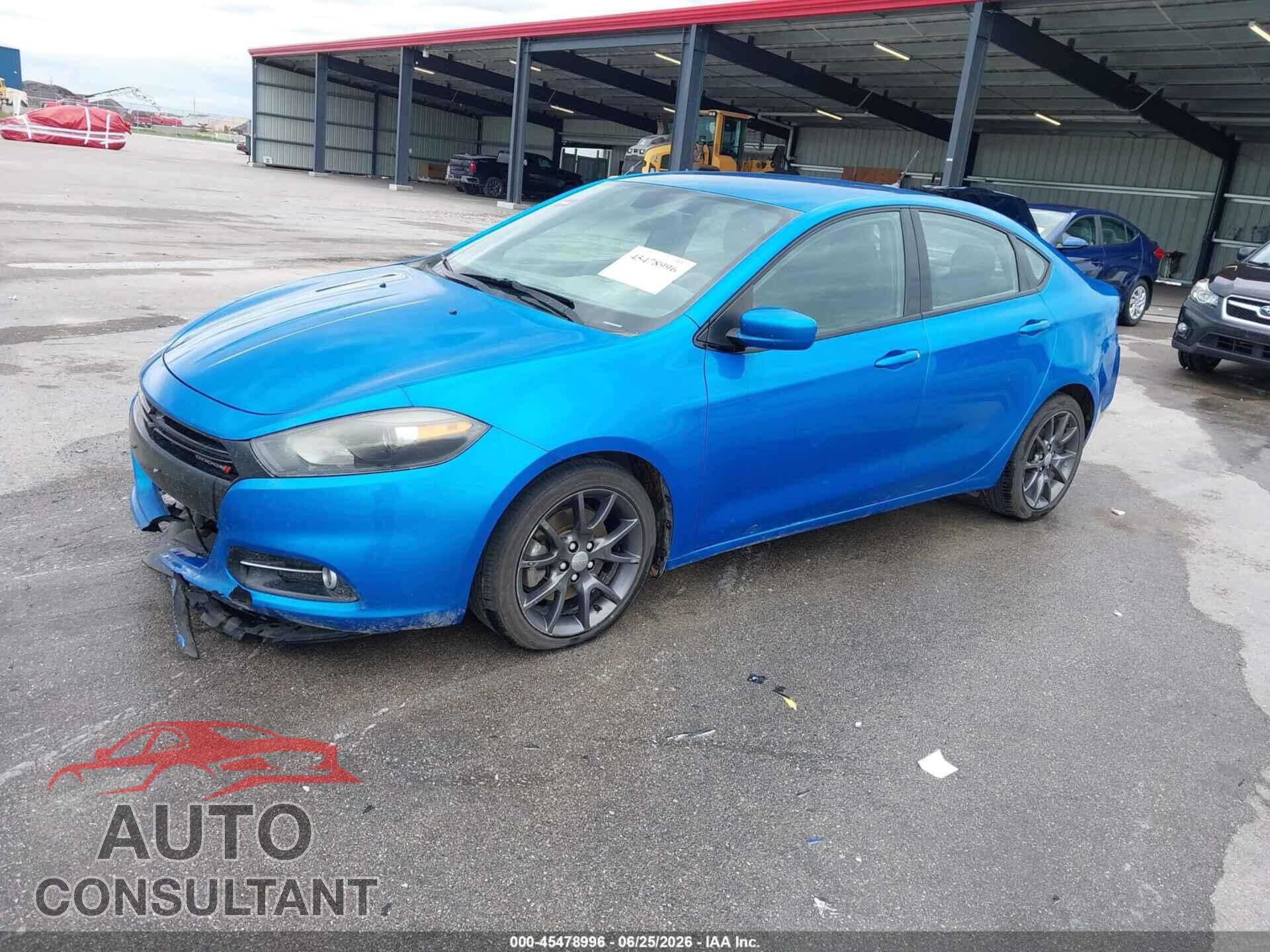 DODGE DART 2015 - 1C3CDFBB5FD345033