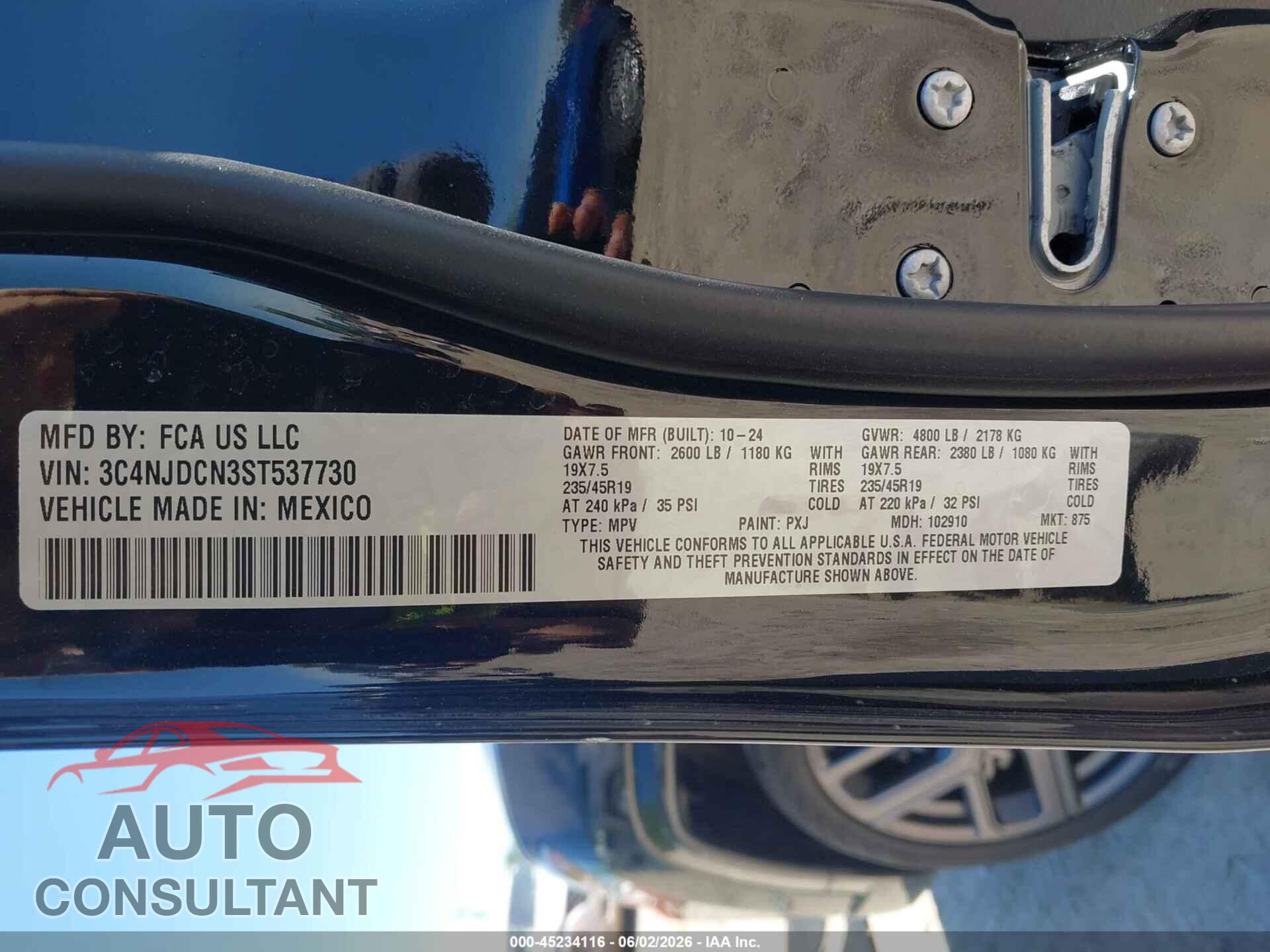JEEP COMPASS 2025 - 3C4NJDCN3ST537730