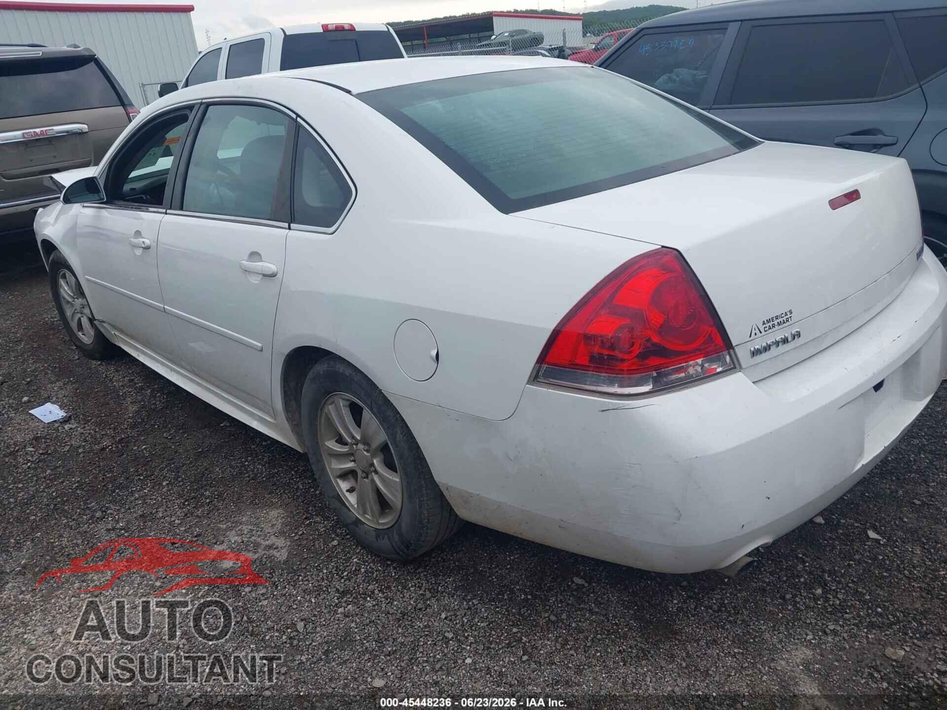 CHEVROLET IMPALA 2012 - 2G1WF5E35C1268259