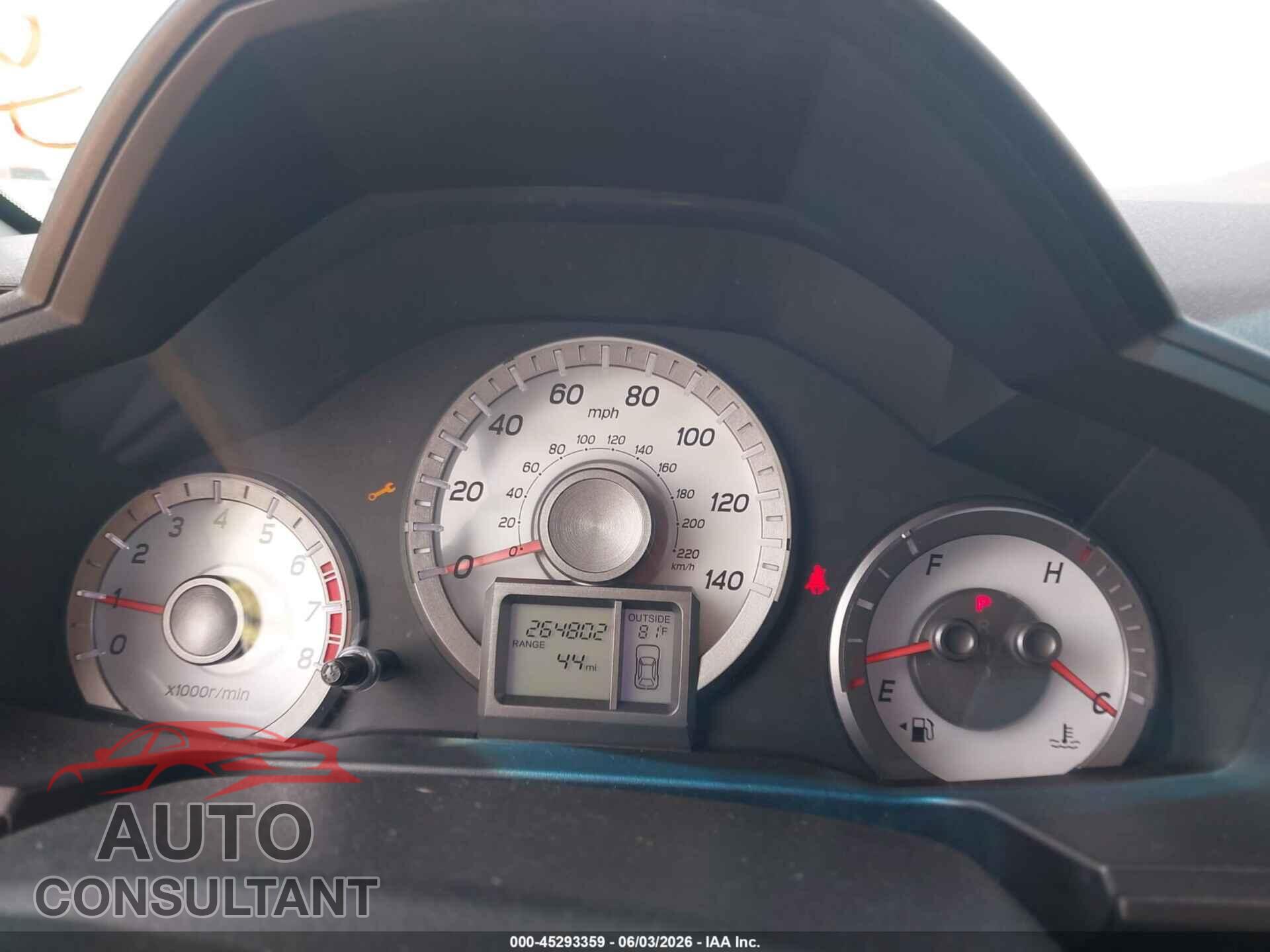 HONDA PILOT 2012 - 5FNYF3H53CB041571