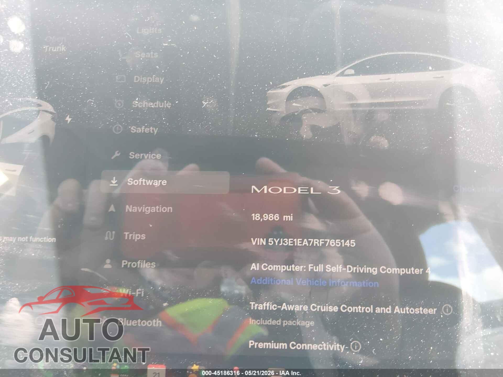TESLA MODEL 3 2024 - 5YJ3E1EA7RF765145