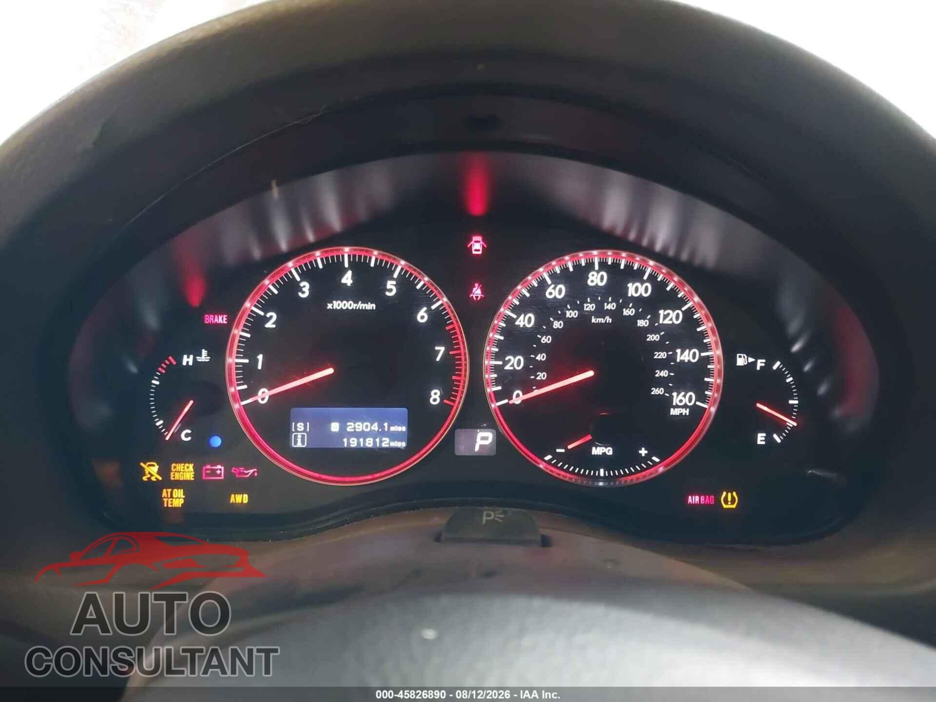 SUBARU OUTBACK 2009 - 4S4BP63C994319475