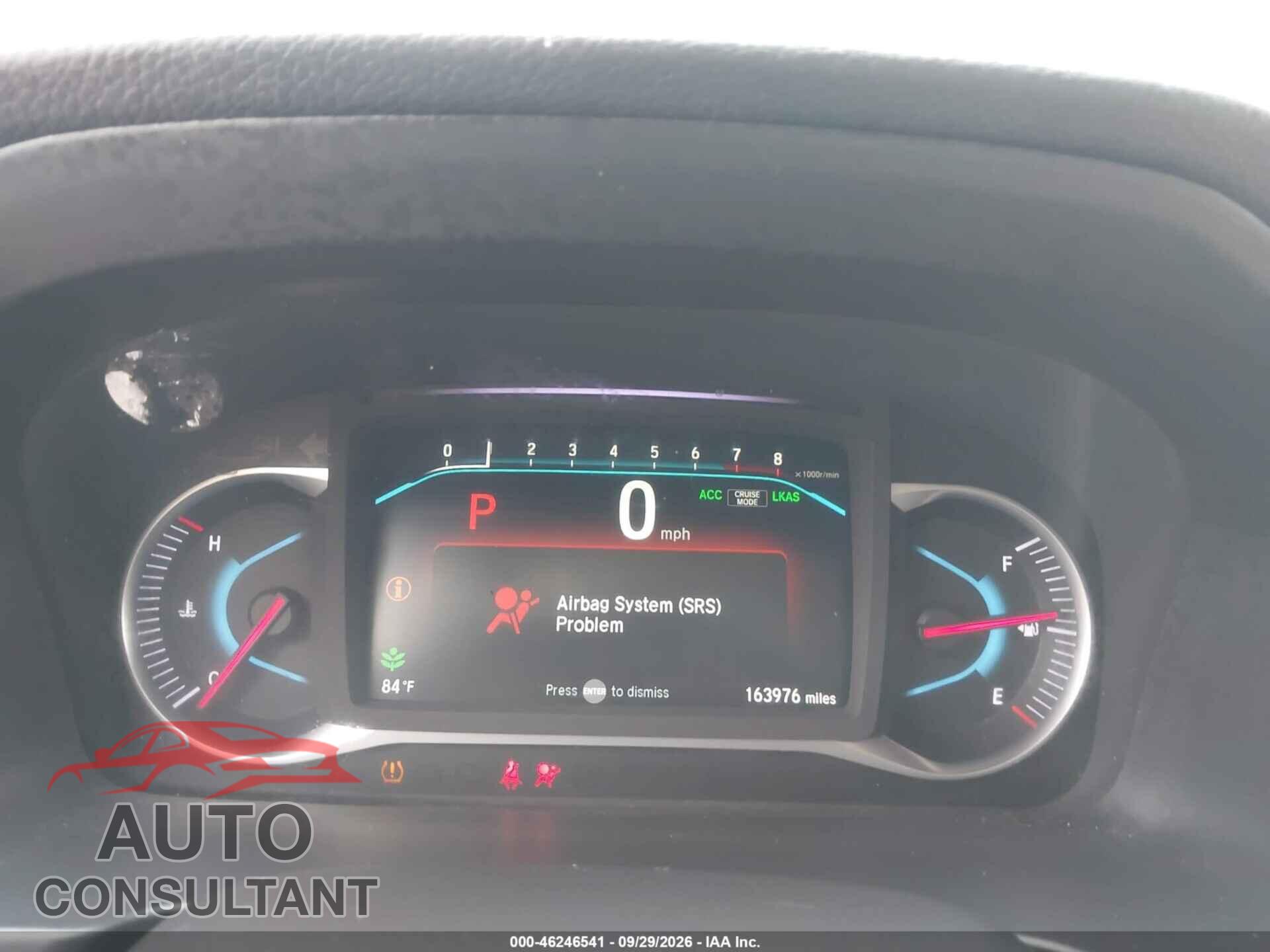 HONDA PILOT 2019 - 5FNYF6H98KB046932