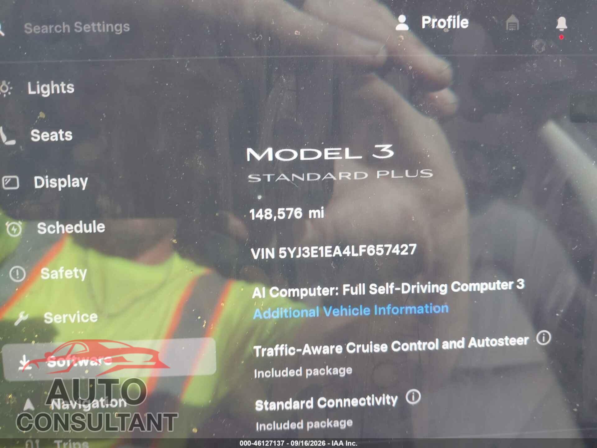 TESLA MODEL 3 2020 - 5YJ3E1EA4LF657427