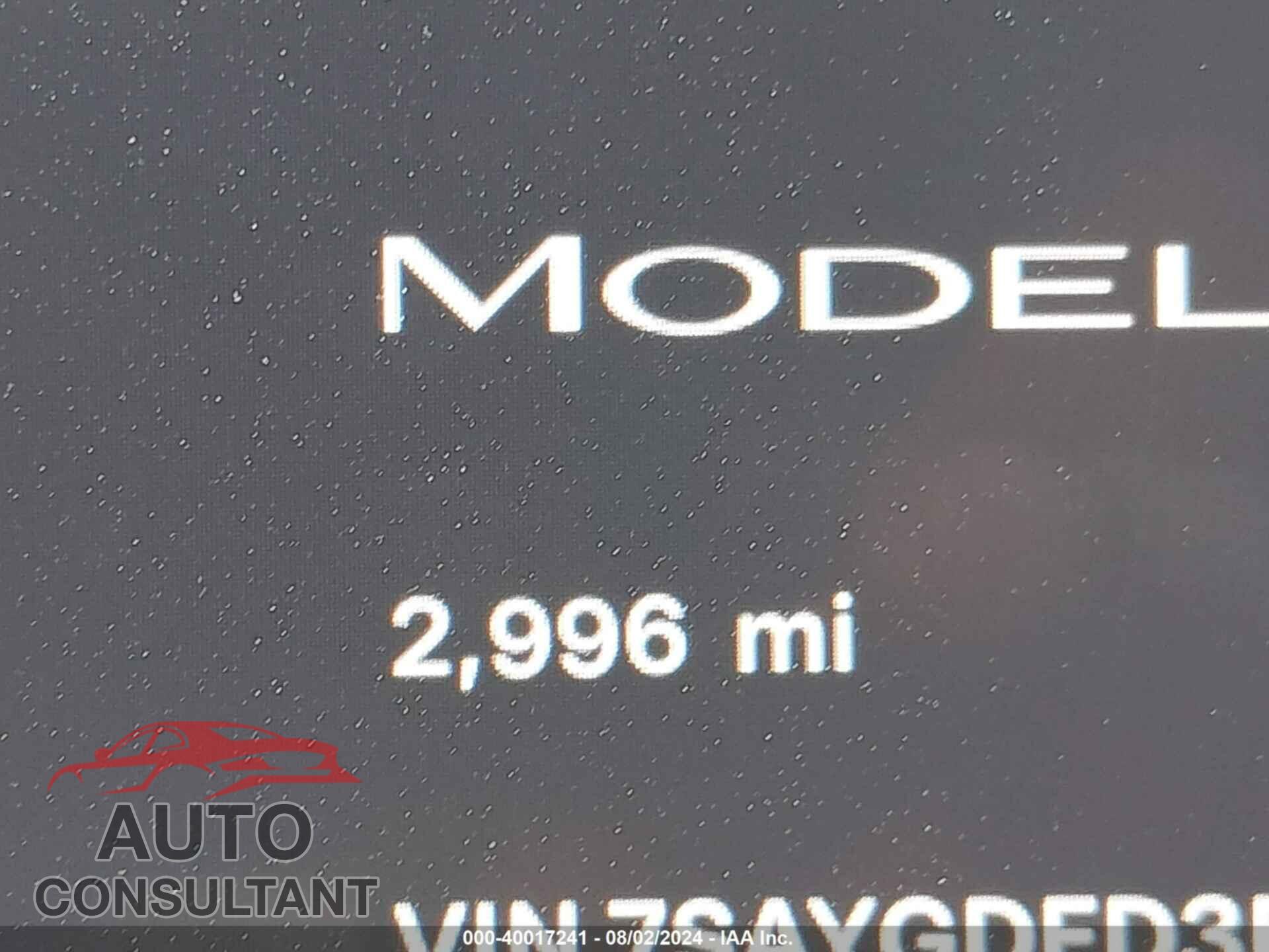 TESLA MODEL Y 2024 - 7SAYGDED3RF093258