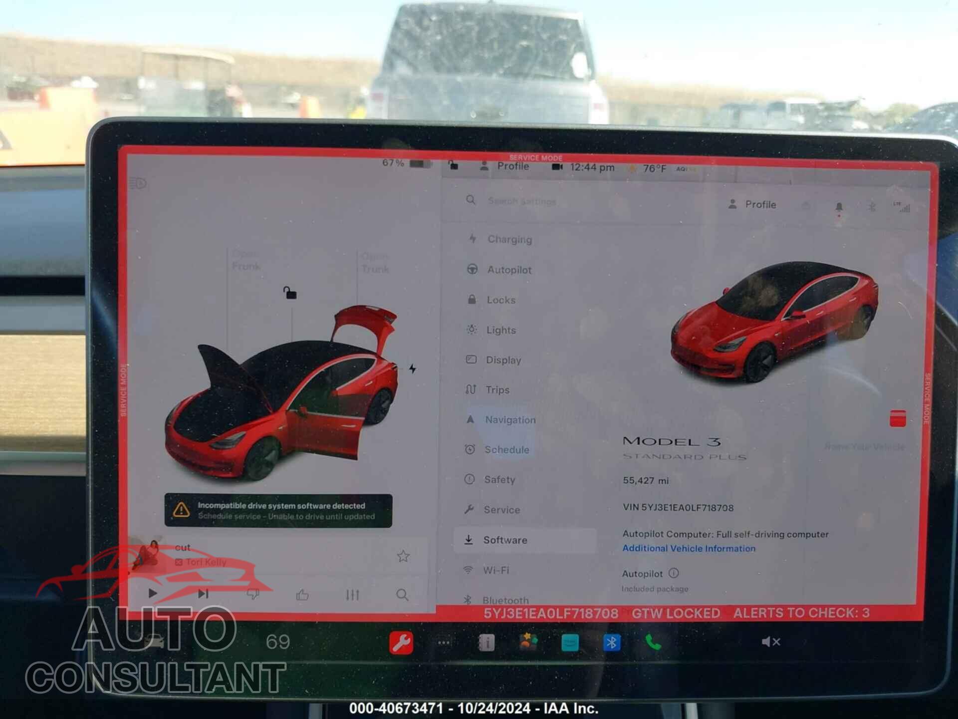 TESLA MODEL 3 2020 - 5YJ3E1EA0LF718708