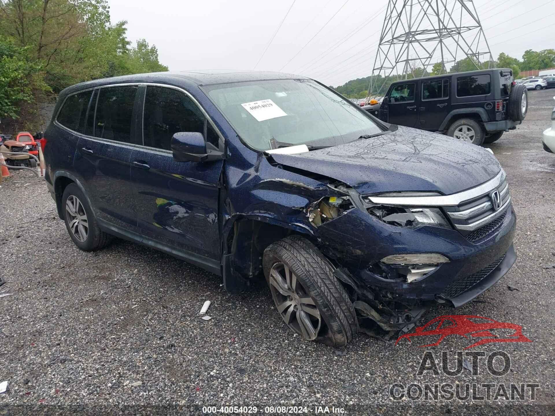 HONDA PILOT 2017 - 5FNYF6H58HB024208