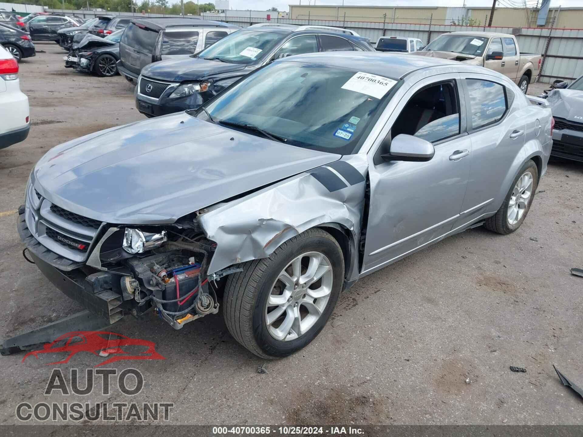 DODGE AVENGER 2013 - 1C3CDZBG6DN590248