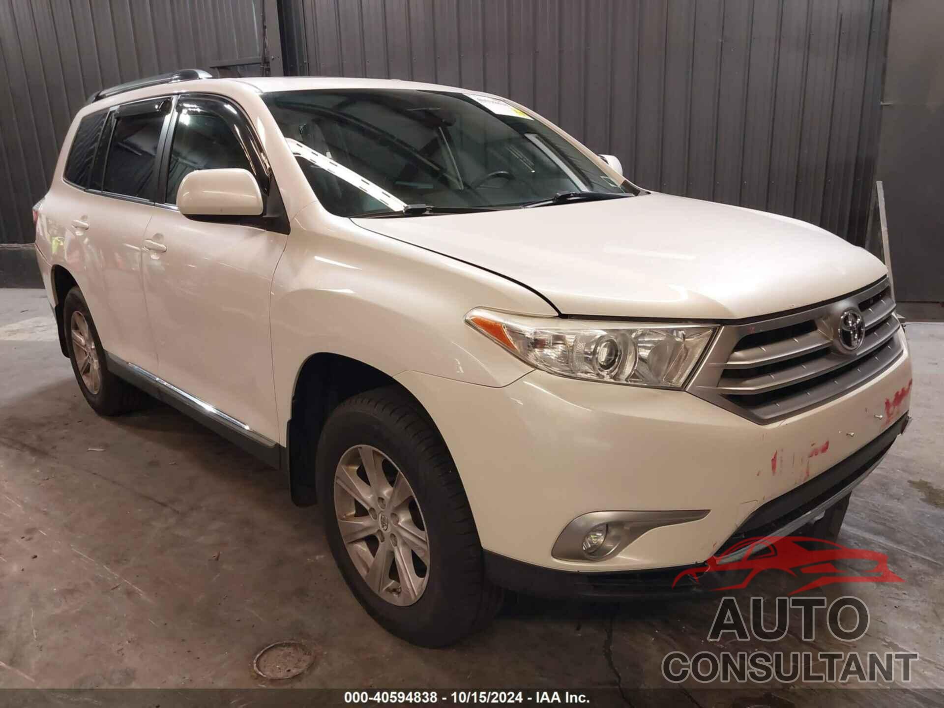 TOYOTA HIGHLANDER 2012 - 5TDBK3EH9CS136163