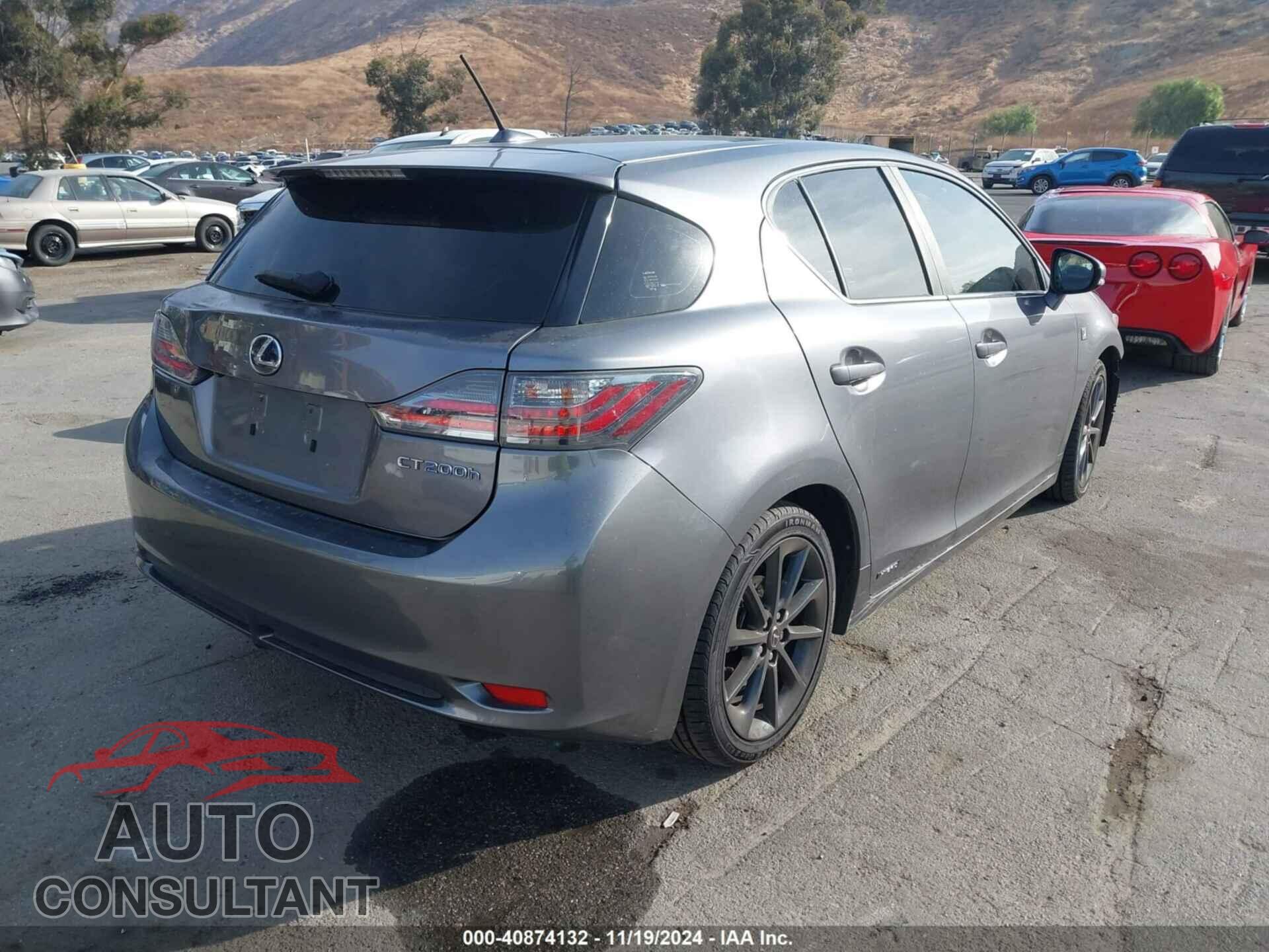 LEXUS CT 200H 2013 - JTHKD5BH6D2167906