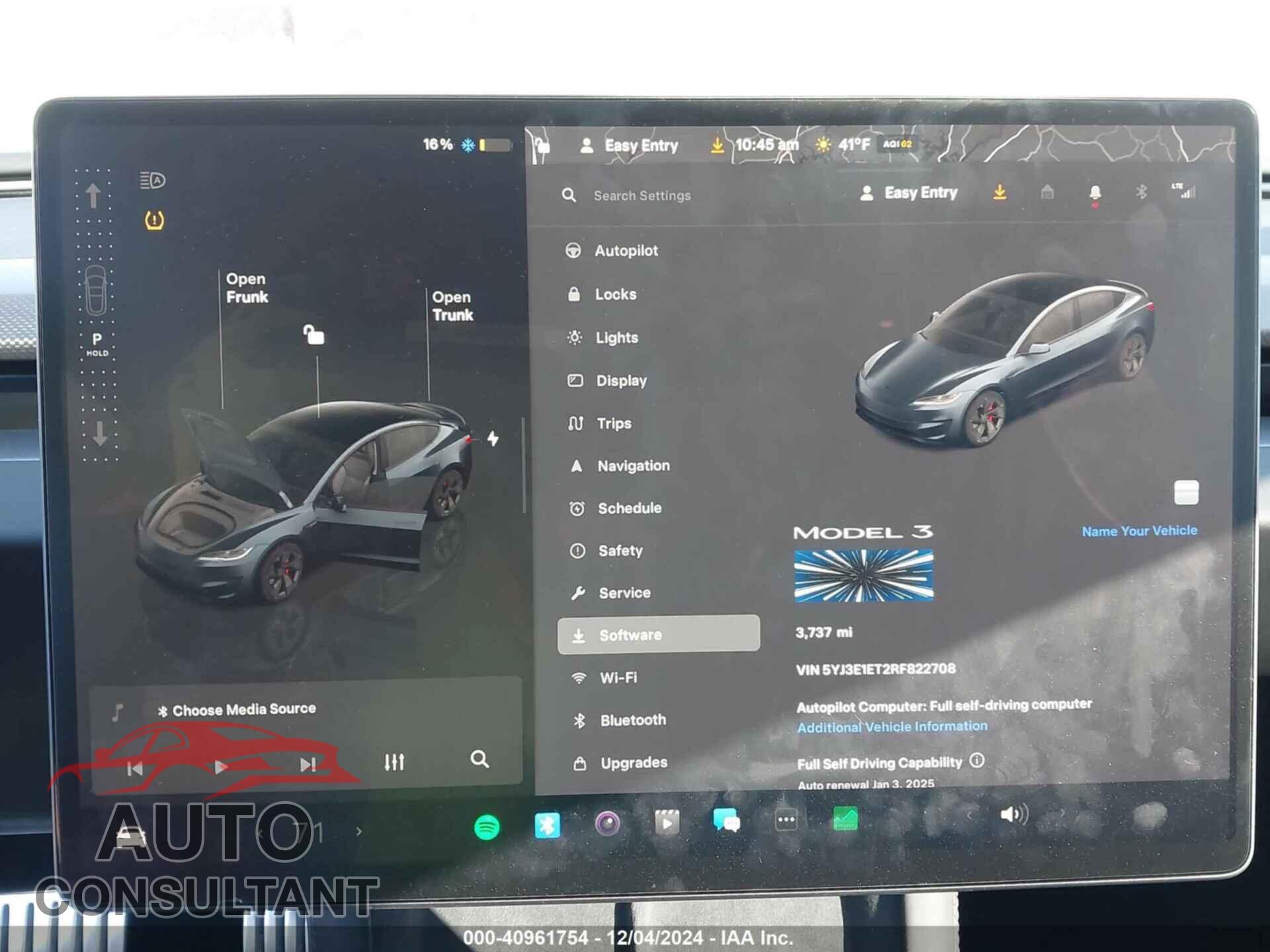 TESLA MODEL 3 2024 - 5YJ3E1ET2RF822708