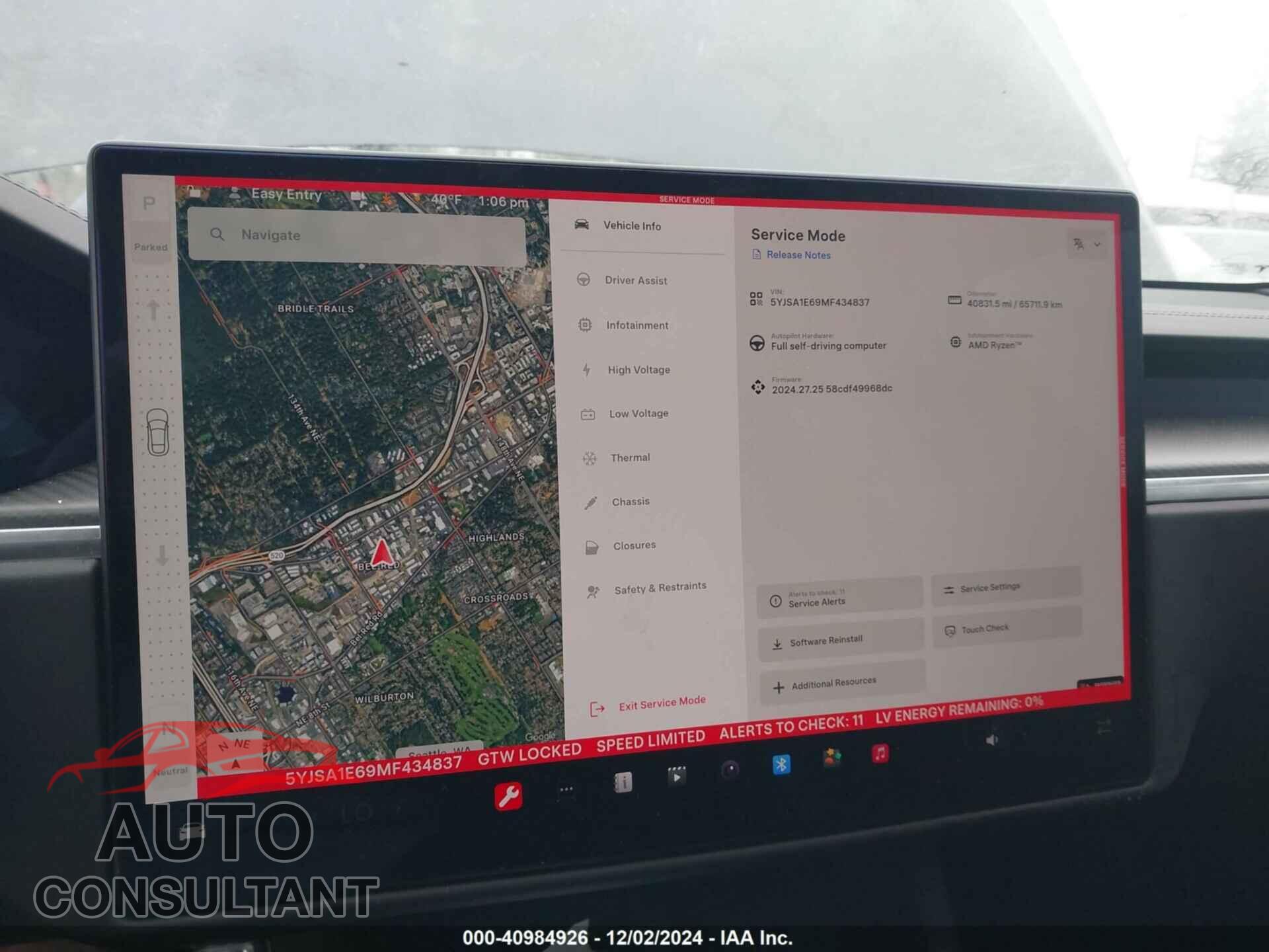 TESLA MODEL S 2021 - 5YJSA1E69MF434837