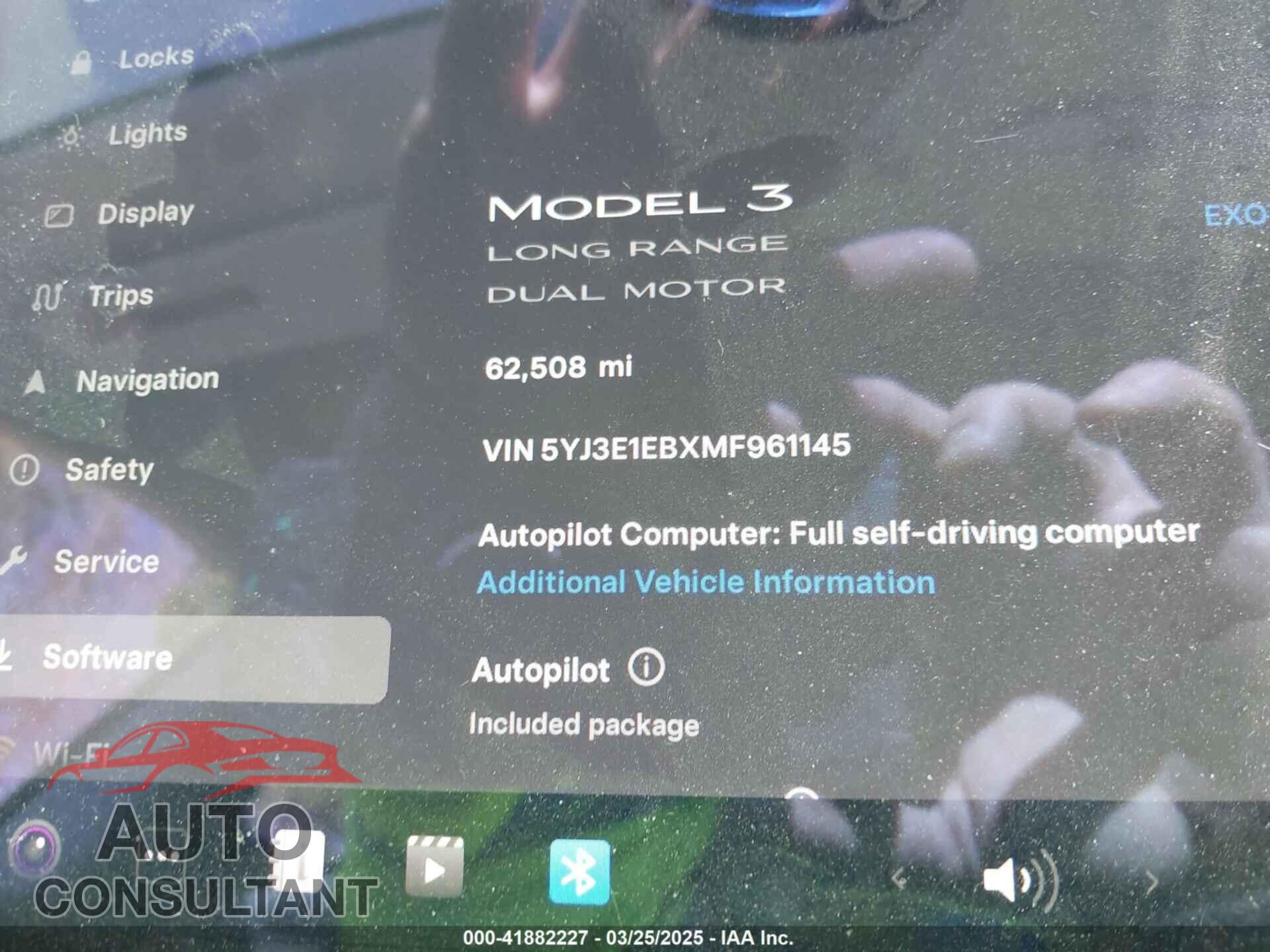 TESLA MODEL 3 2021 - 5YJ3E1EBXMF961145