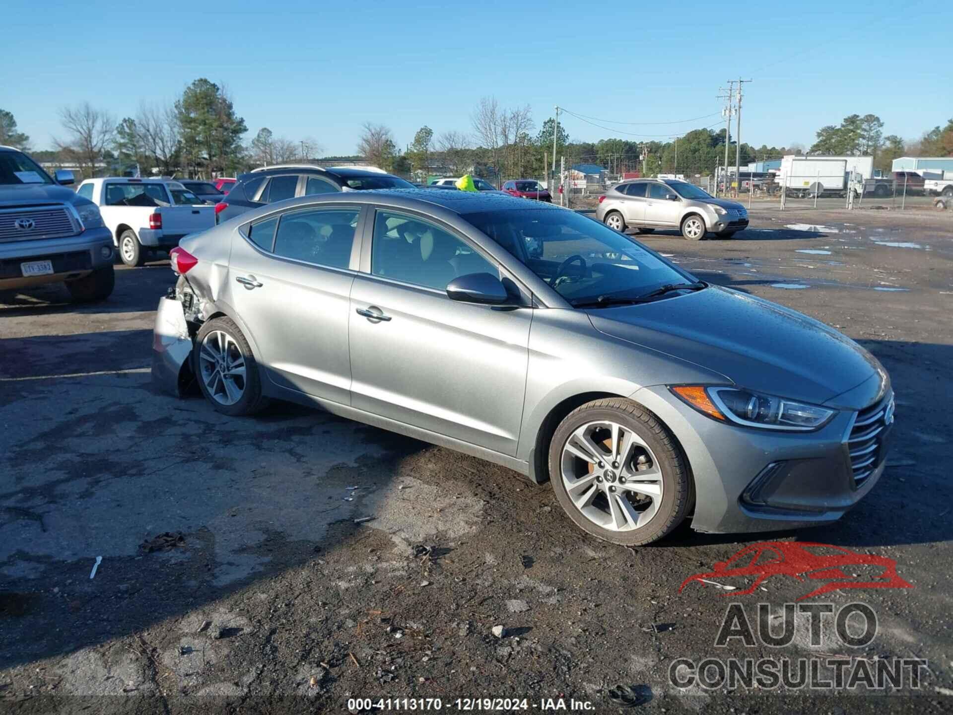 HYUNDAI ELANTRA 2017 - KMHD84LF9HU298551