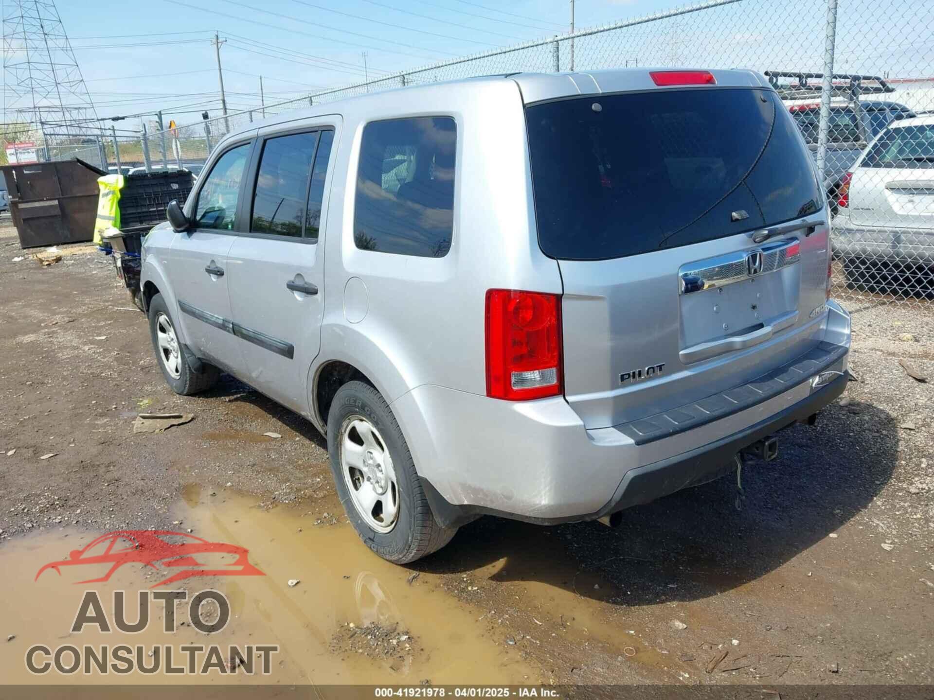 HONDA PILOT 2011 - 5fnyf4h25bb043350