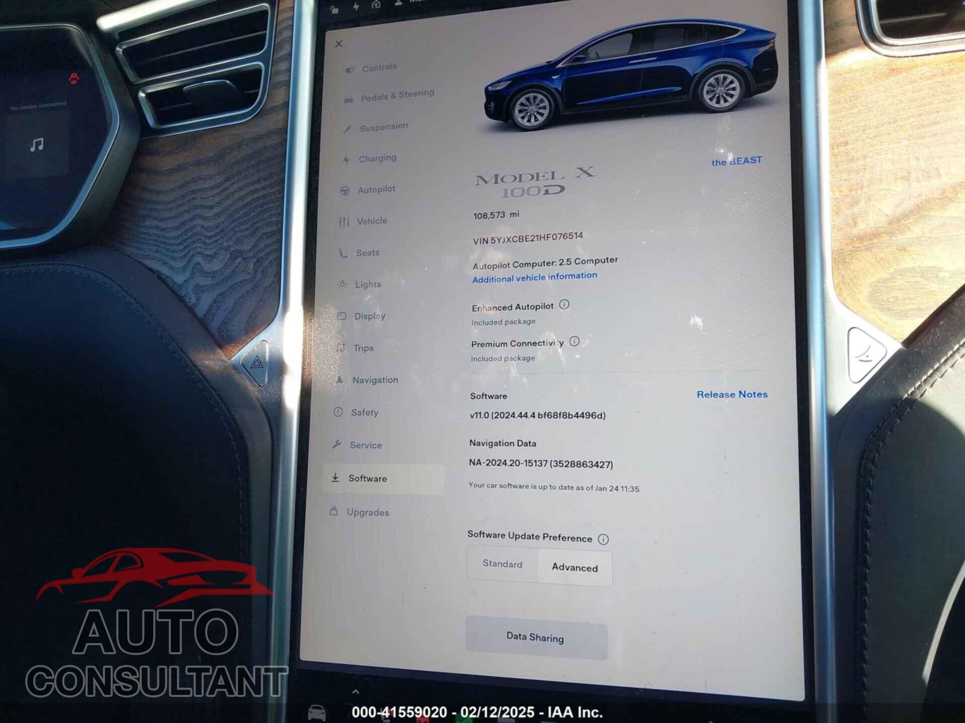 TESLA MODEL X 2017 - 5YJXCBE21HF076514