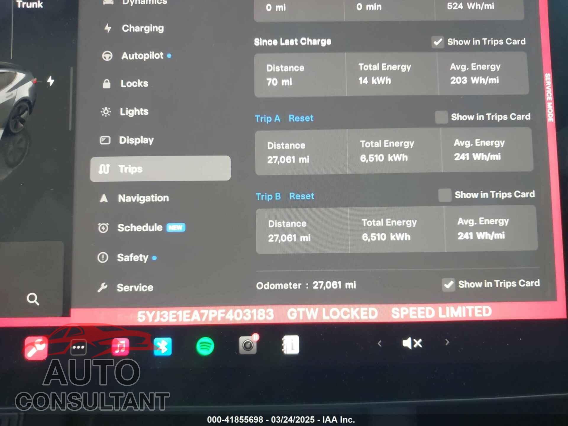TESLA MODEL 3 2023 - 5YJ3E1EA7PF403183