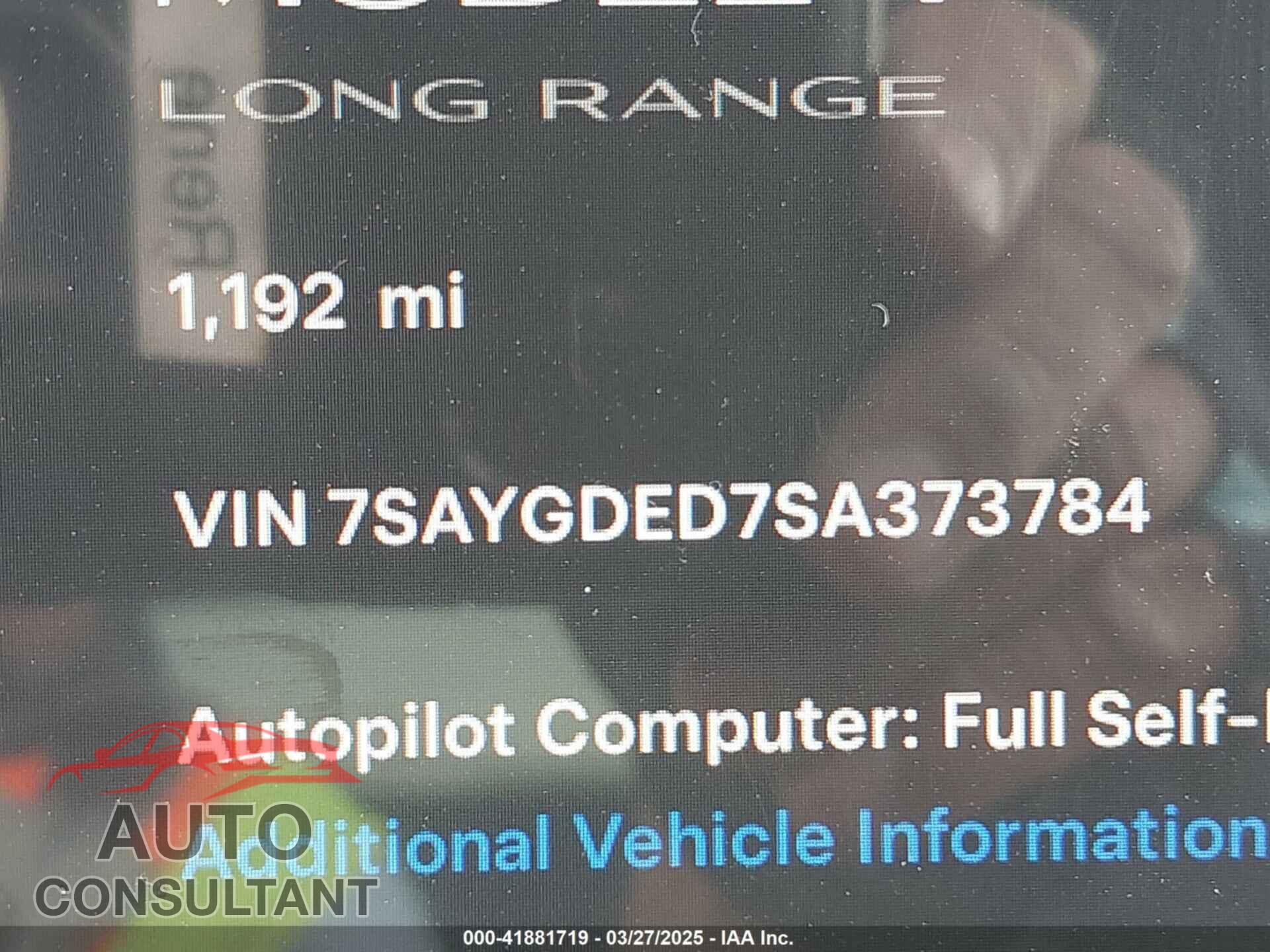 TESLA MODEL Y 2025 - 7SAYGDED7SA373784