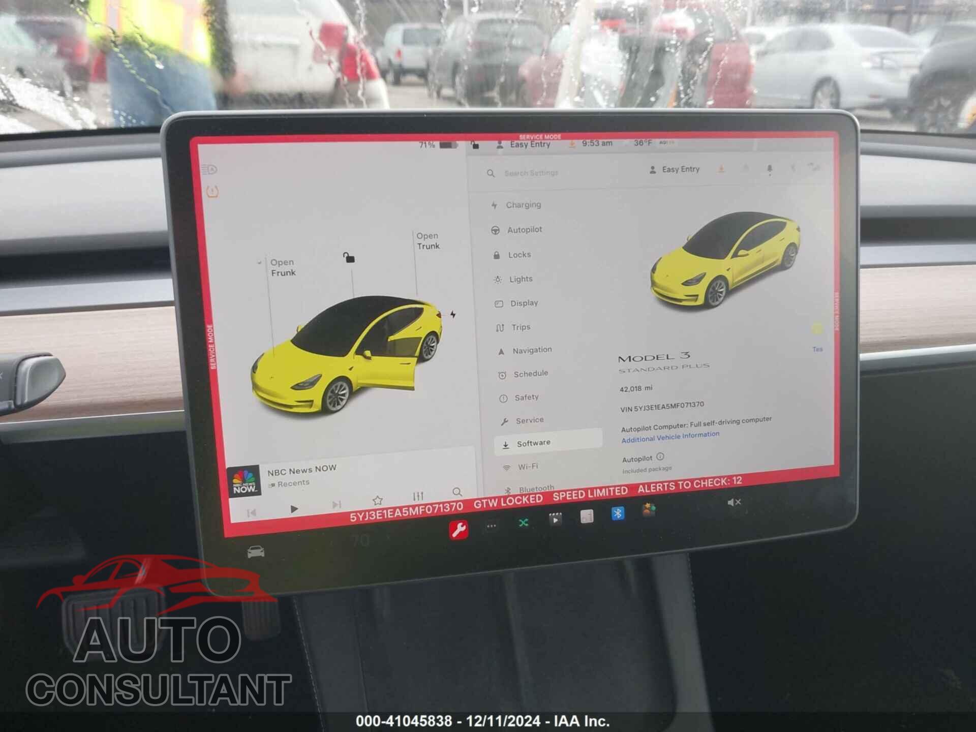 TESLA MODEL 3 2021 - 5YJ3E1EA5MF071370