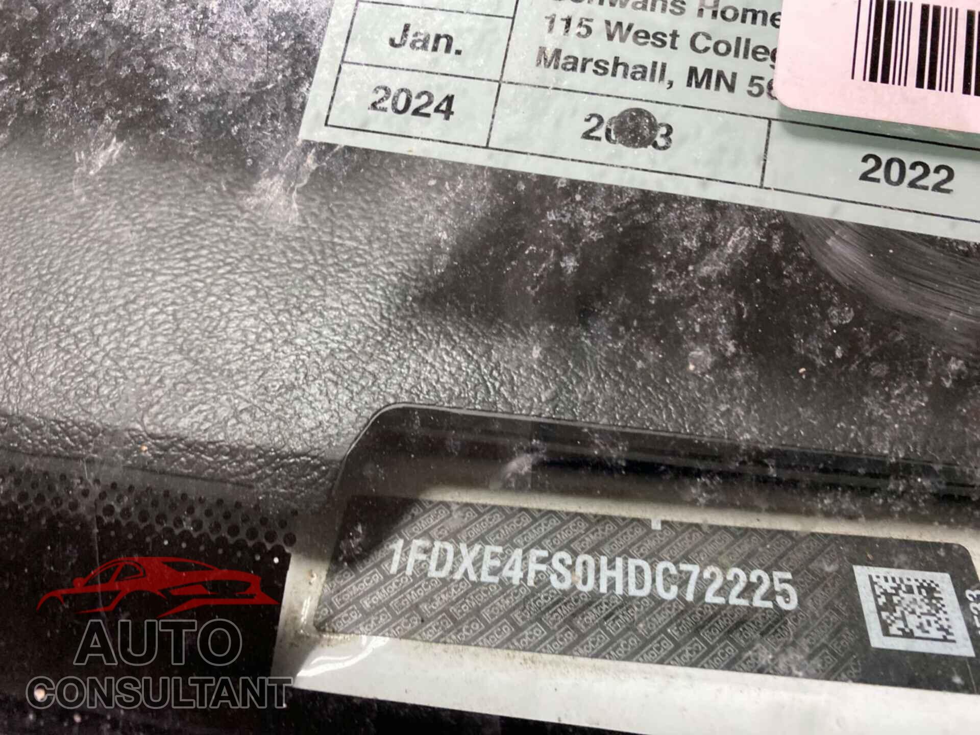 FORD E-450 CUTAWAY 2017 - 1FDXE4FS0HDC72225