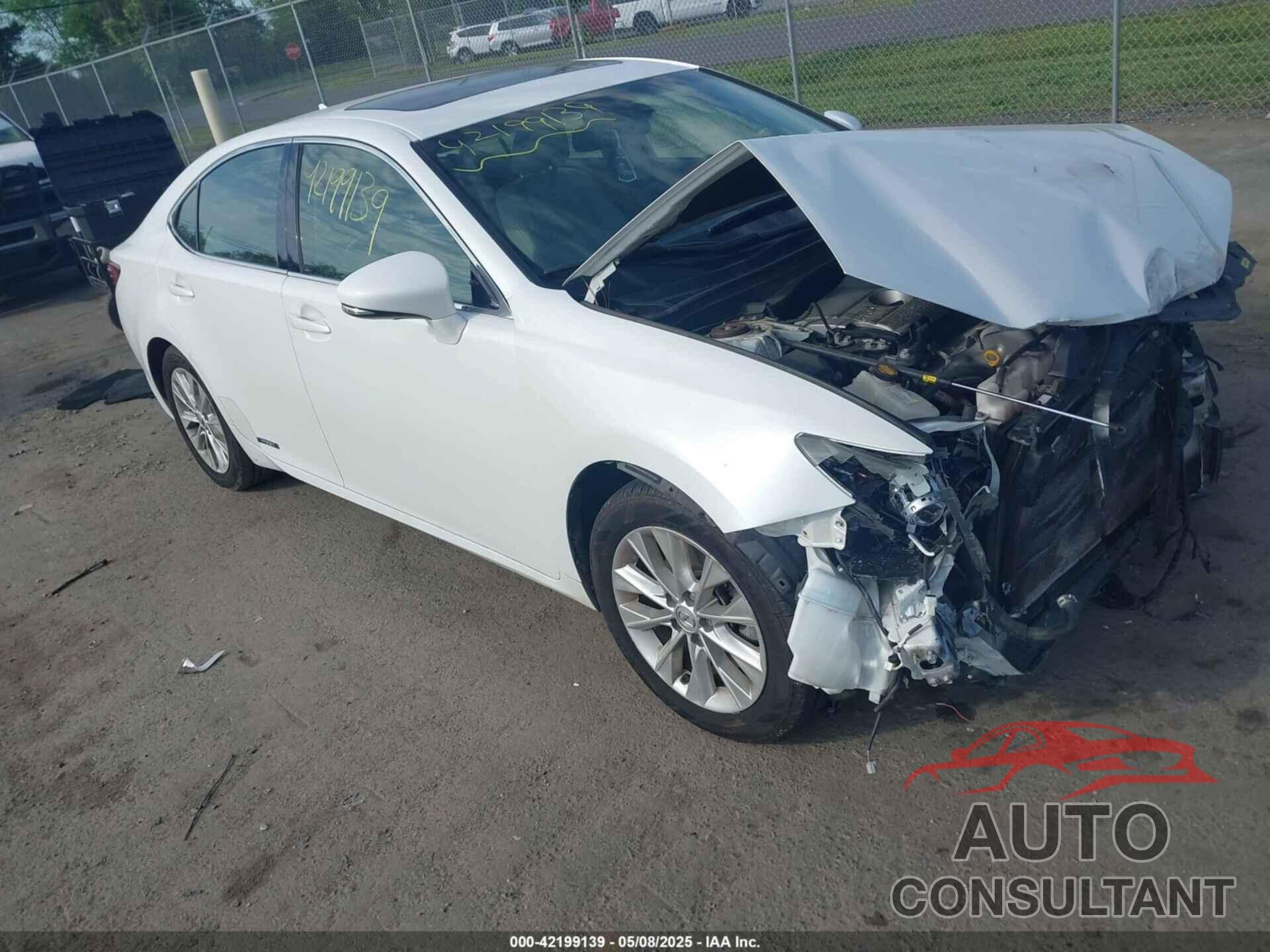 LEXUS ES 300H 2013 - JTHBW1GG9D2026119