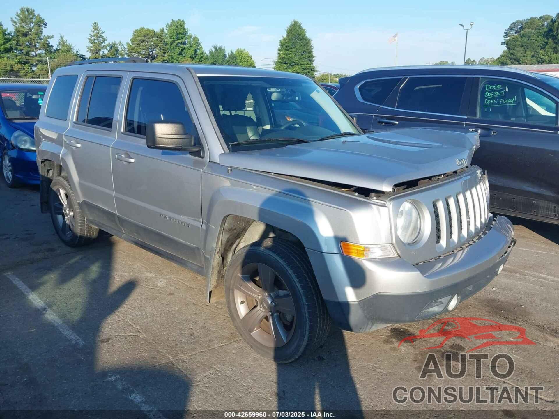 JEEP PATRIOT 2017 - 1C4NJPBA8HD166336