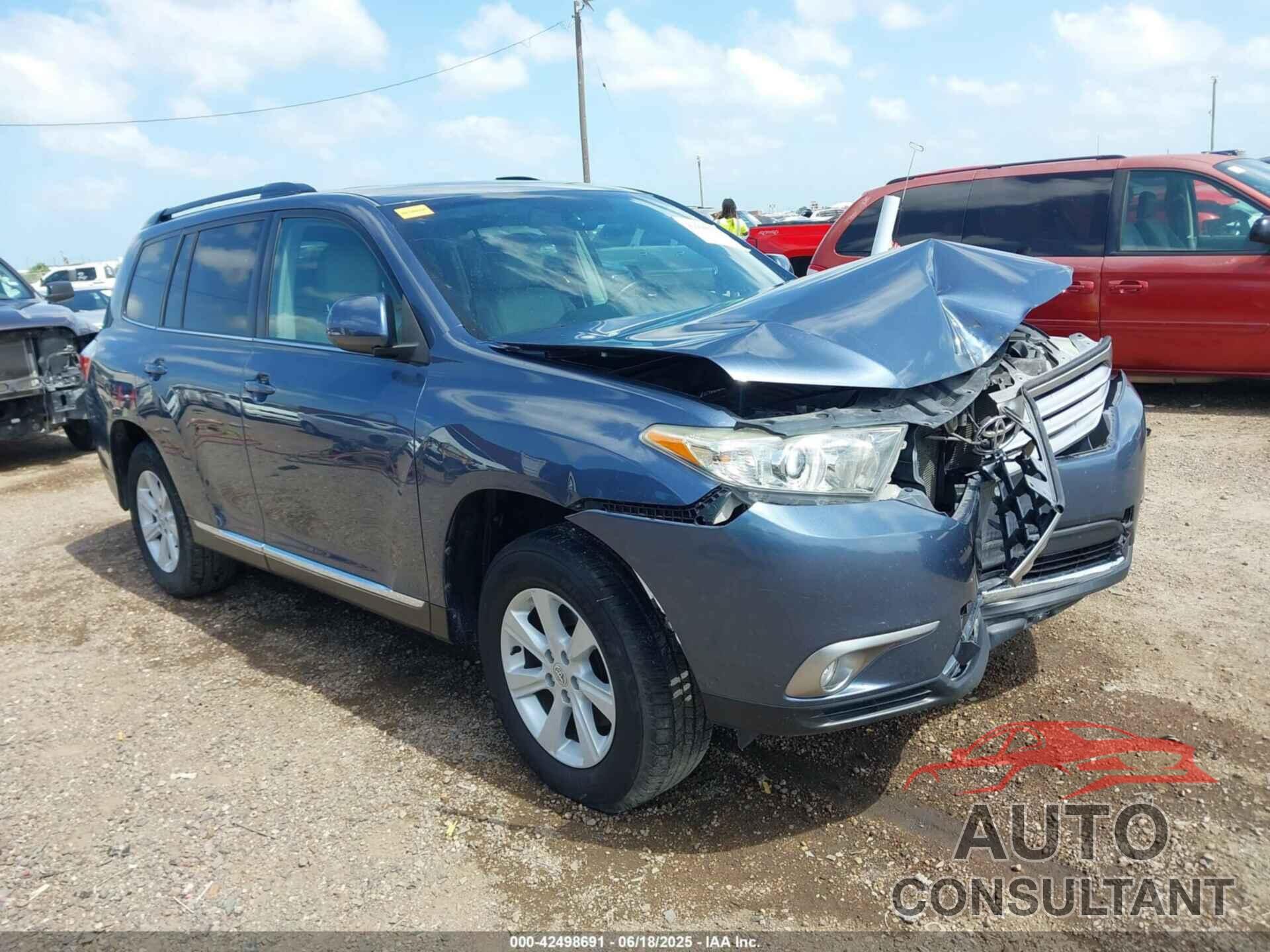 TOYOTA HIGHLANDER 2013 - 5TDZK3EH7DS102917