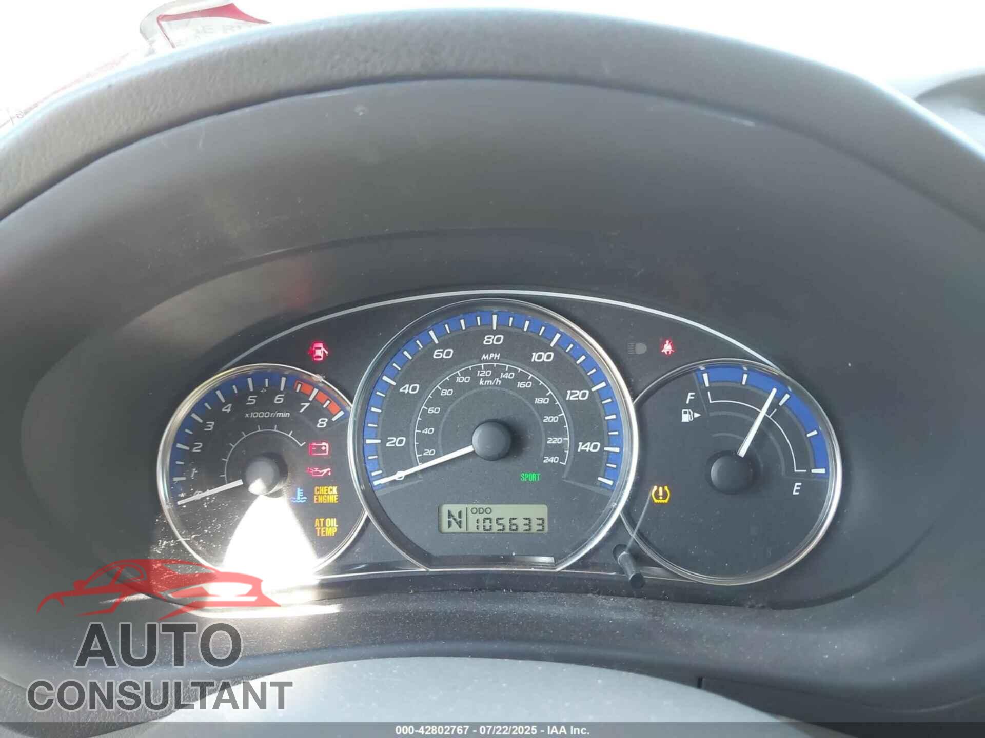 SUBARU FORESTER 2012 - JF2SHBCC6CH458149