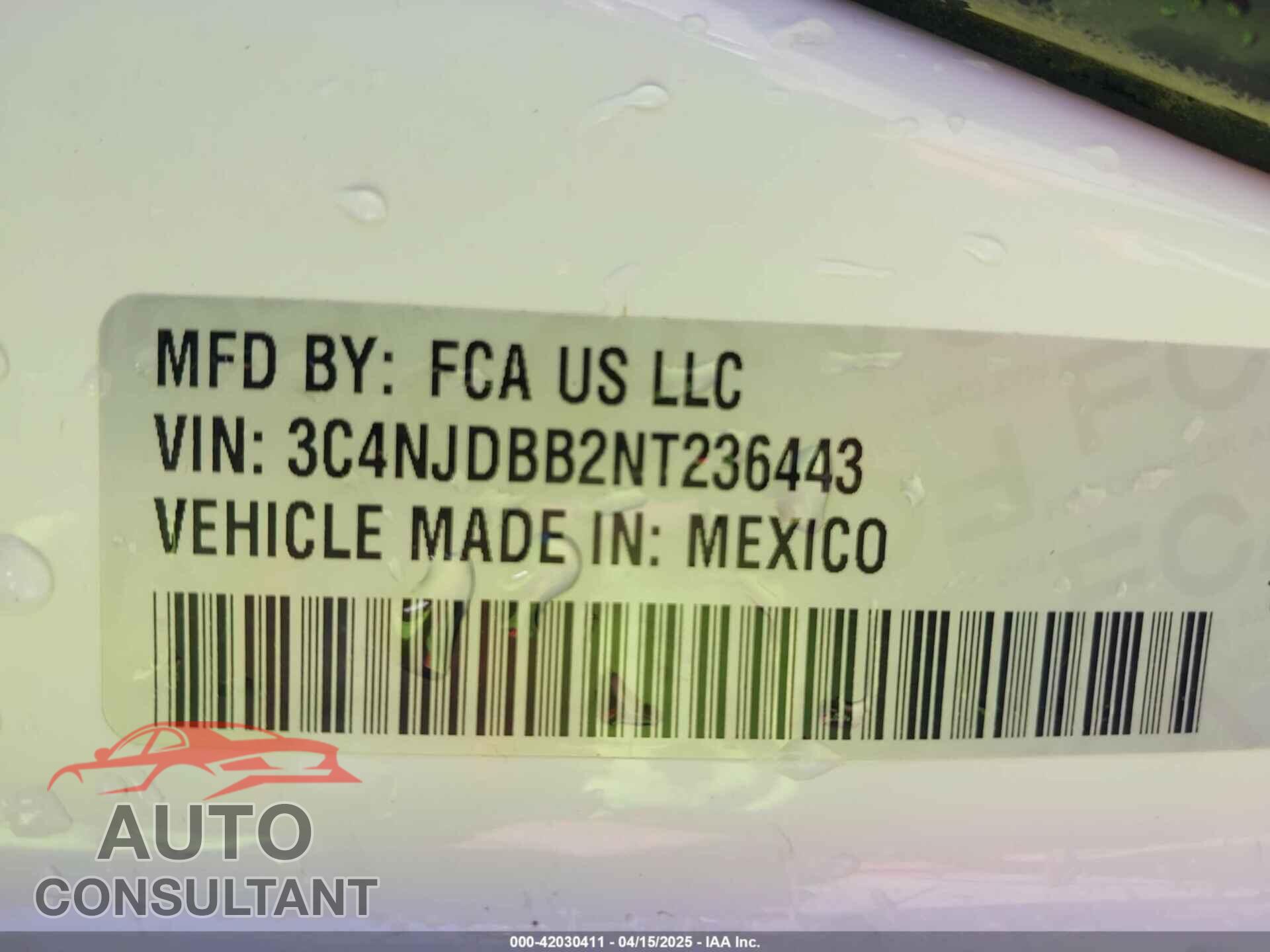 JEEP COMPASS 2022 - 3C4NJDBB2NT236443