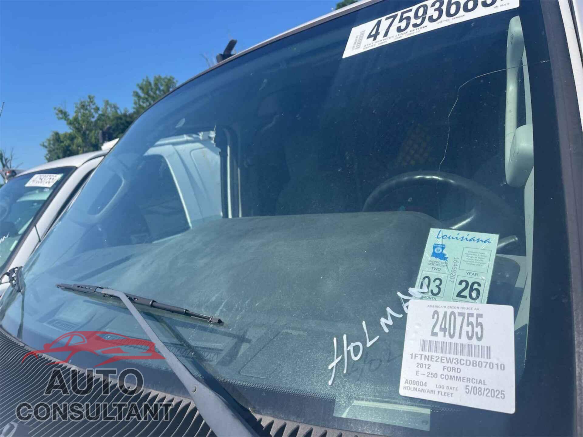 FORD ECONOLINE 2012 - 1FTNE2EW3CDB07010