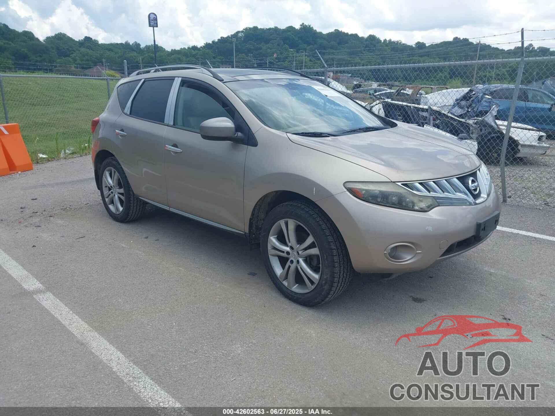 NISSAN MURANO 2009 - JN8AZ18W39W129440