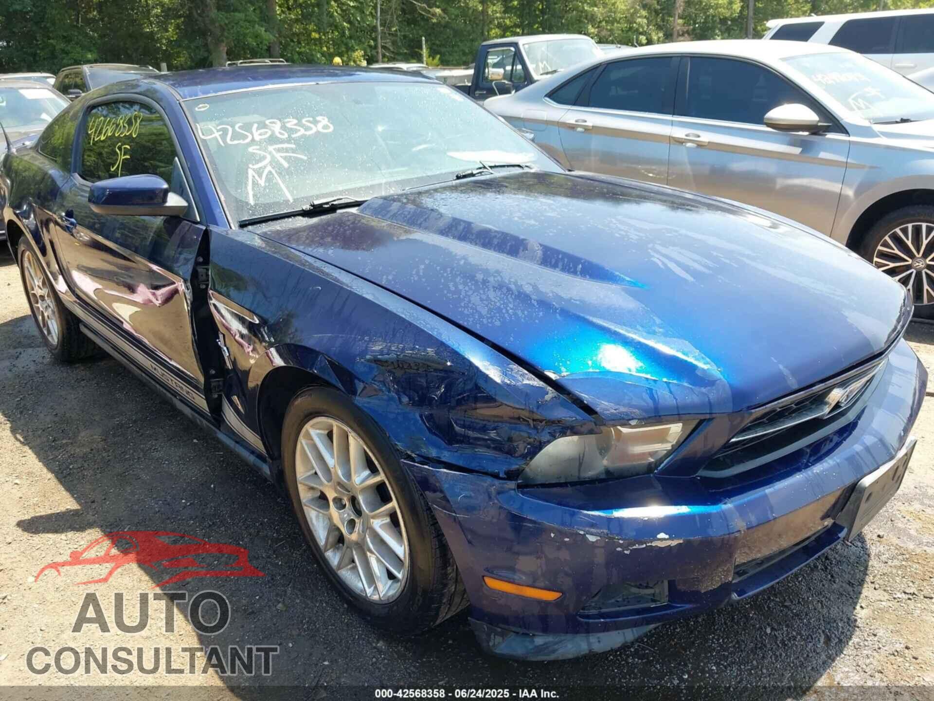 FORD MUSTANG 2012 - 1ZVBP8AM1C5206257