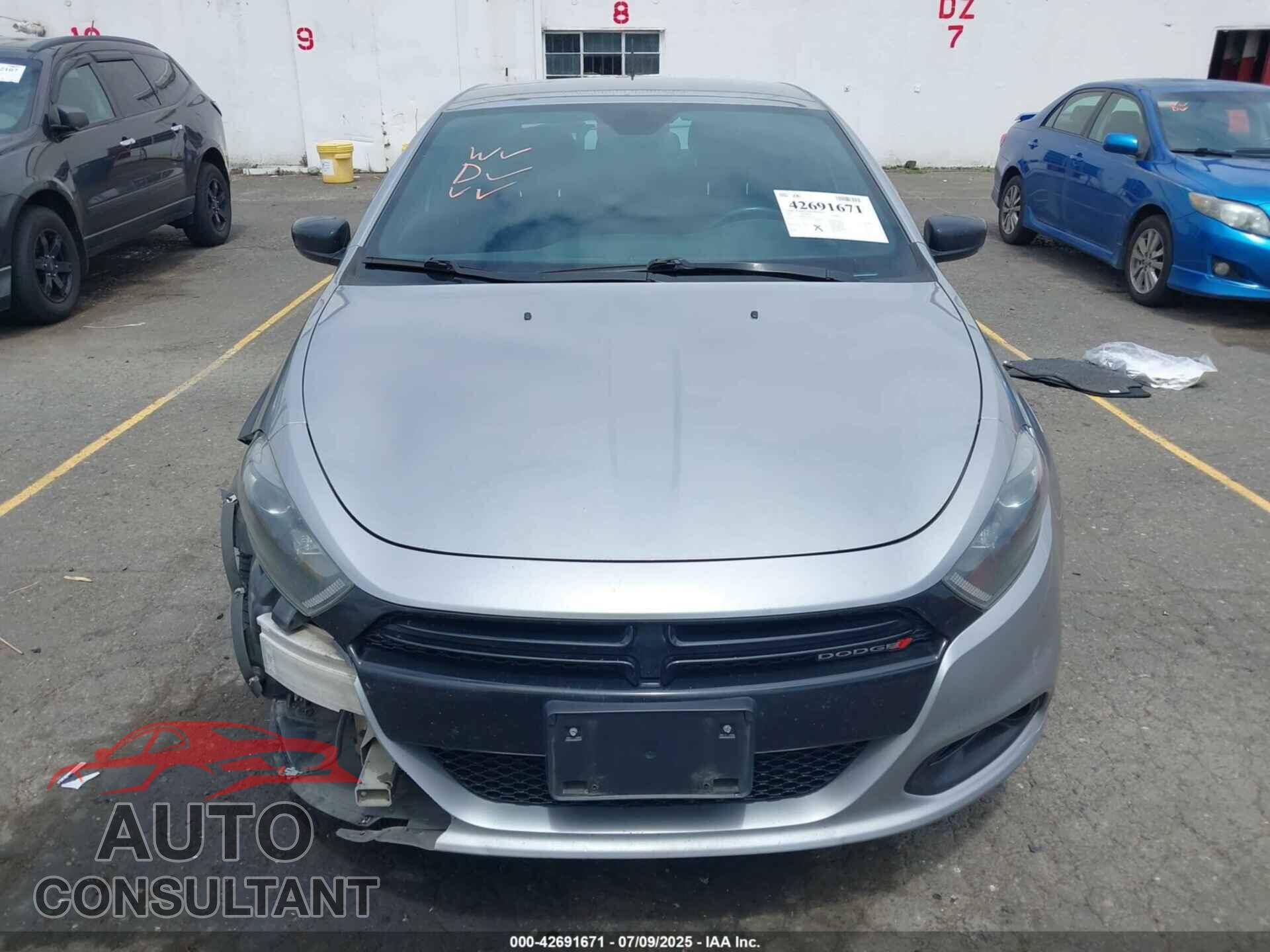 DODGE DART 2015 - 1C3CDFBBXFD119067
