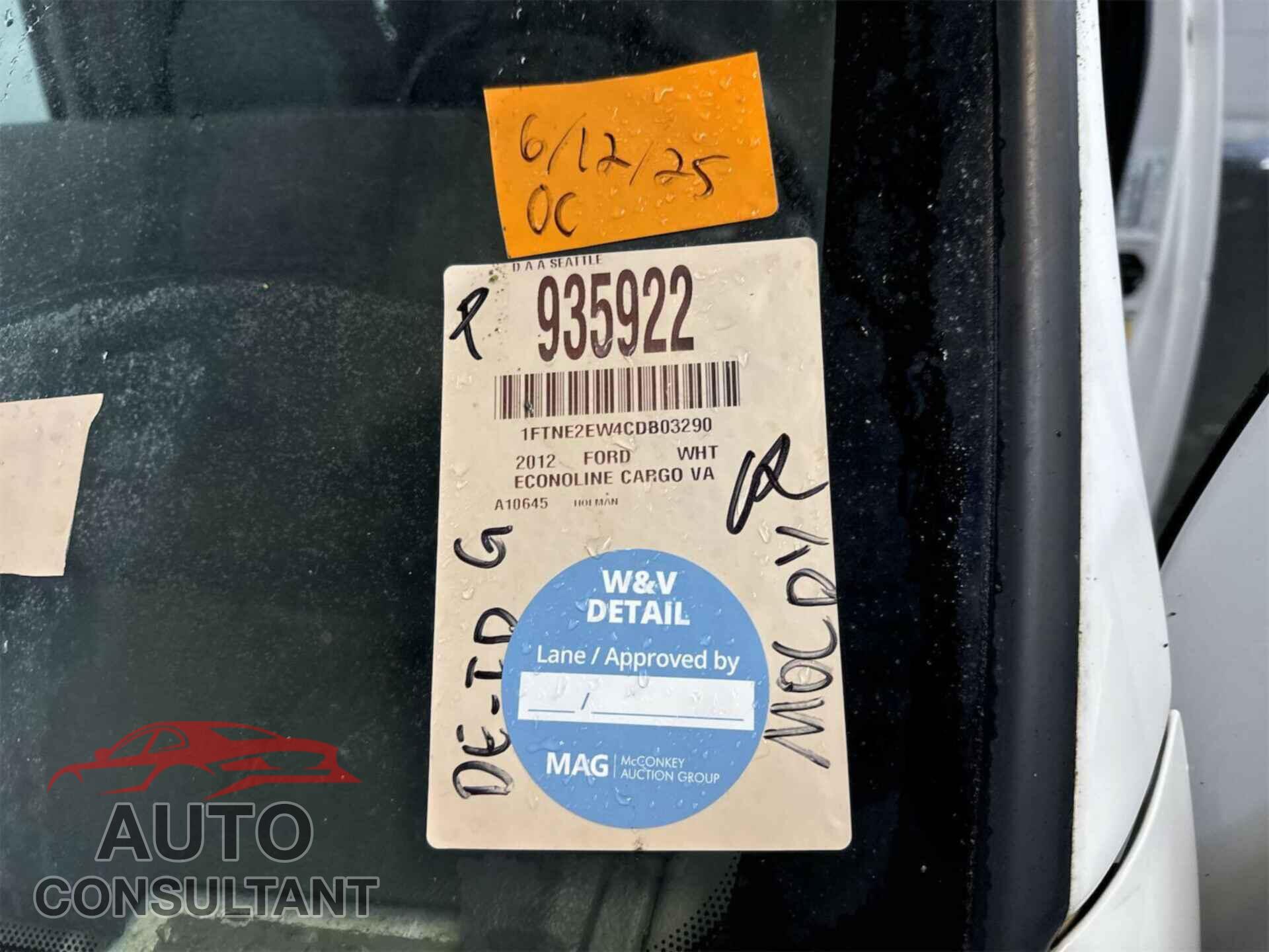 FORD ECONOLINE 2012 - 1FTNE2EW4CDB03290