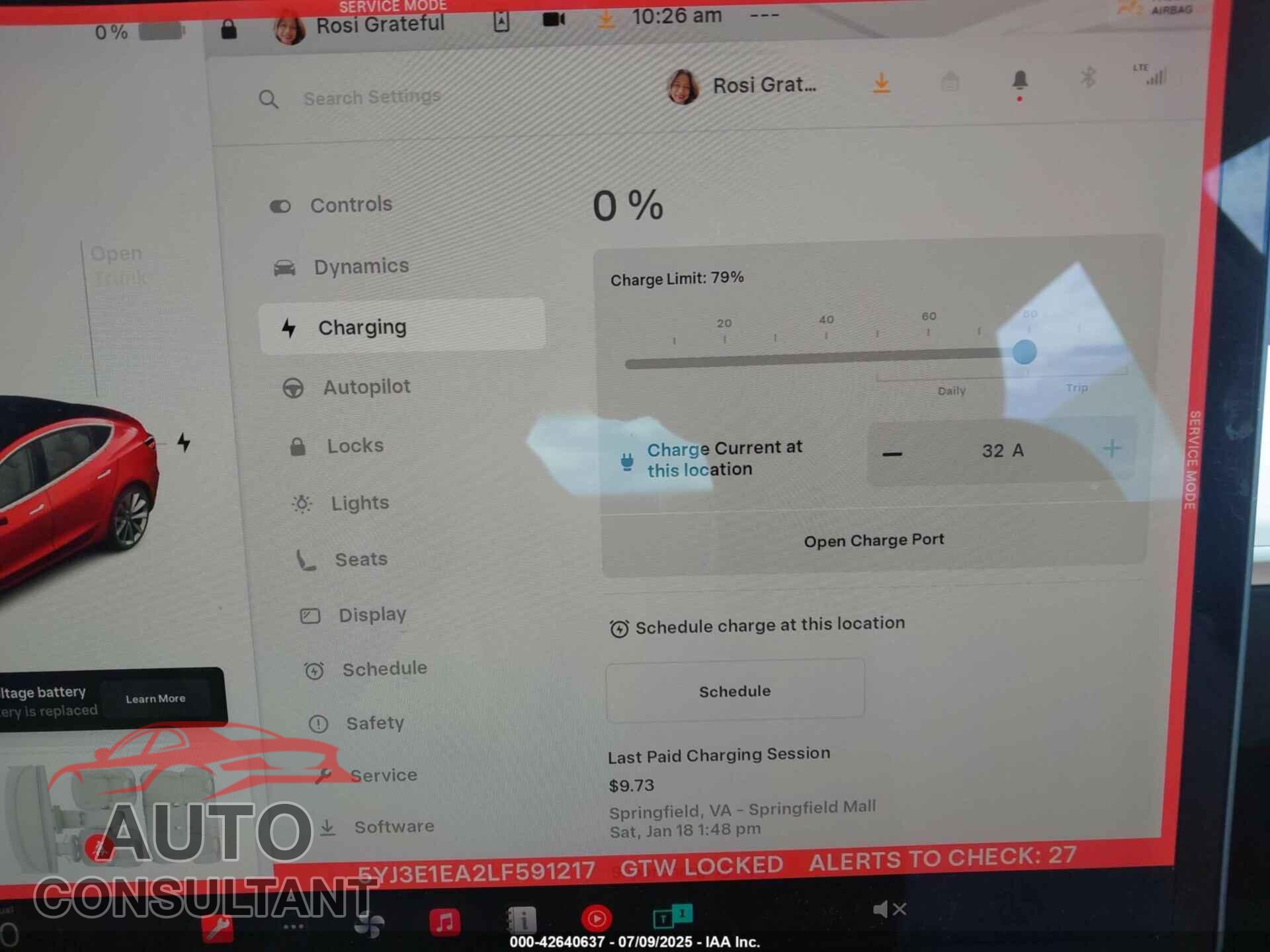 TESLA MODEL 3 2020 - 5YJ3E1EA2LF591217