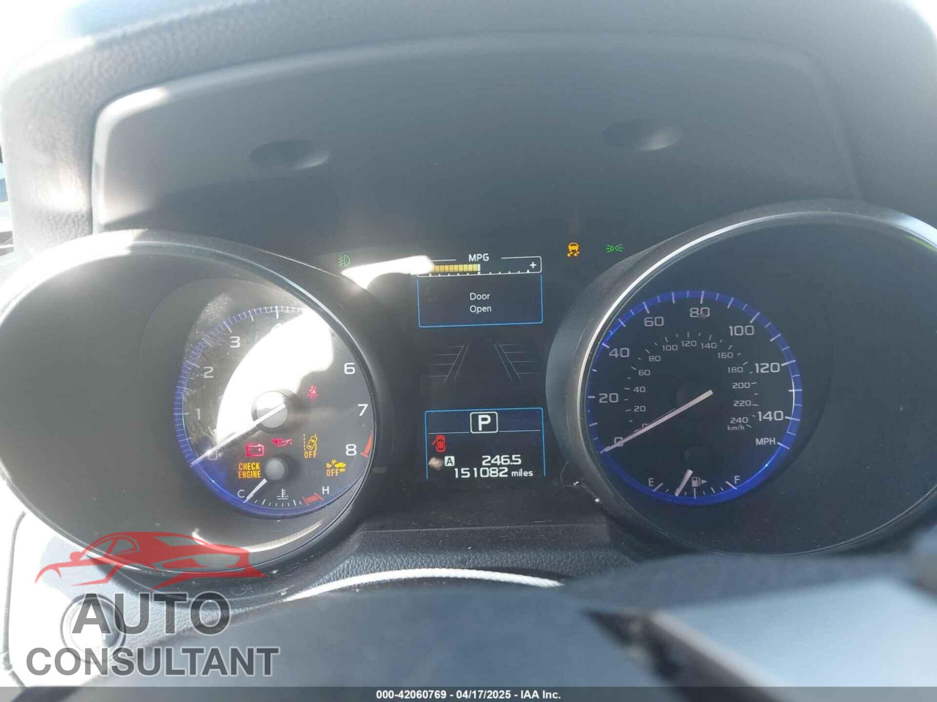 SUBARU OUTBACK 2019 - 4S4BSAFC2K3237998