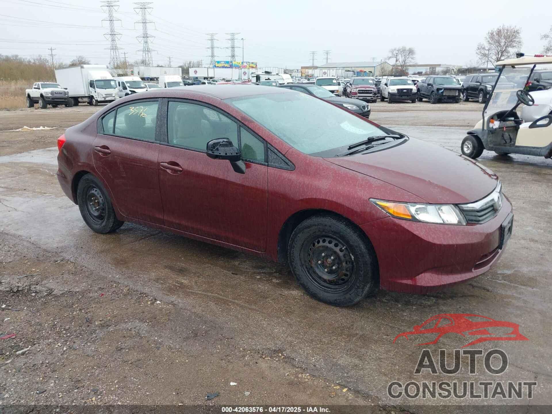 HONDA CIVIC 2012 - 19XFB2F54CE023473