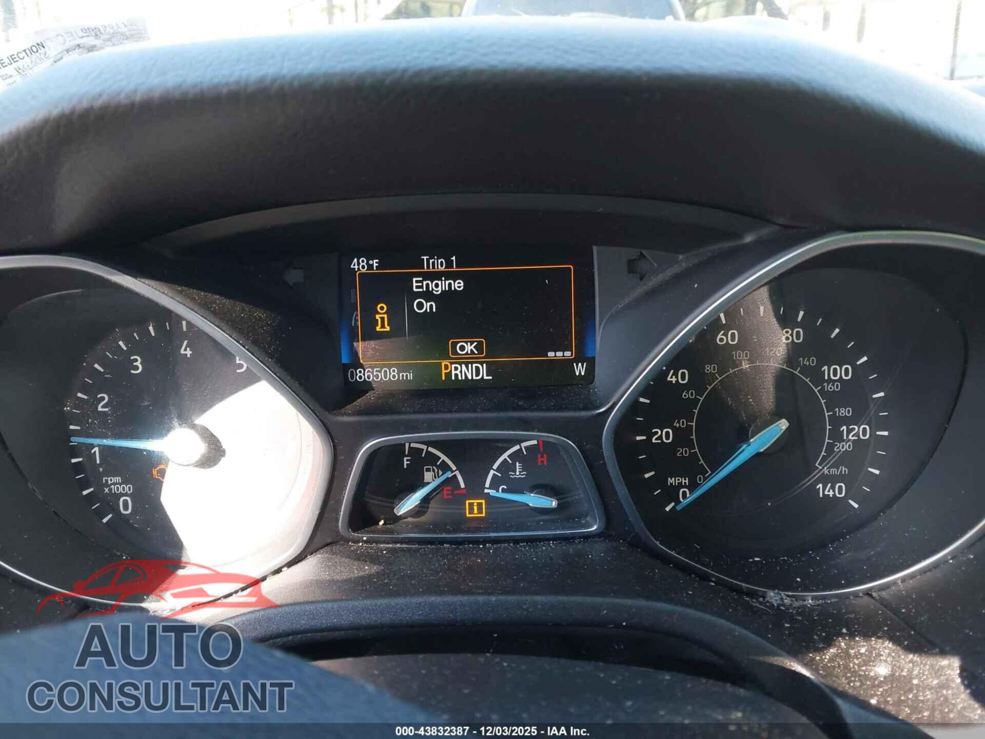 FORD FOCUS 2017 - 1FADP3F21HL252573