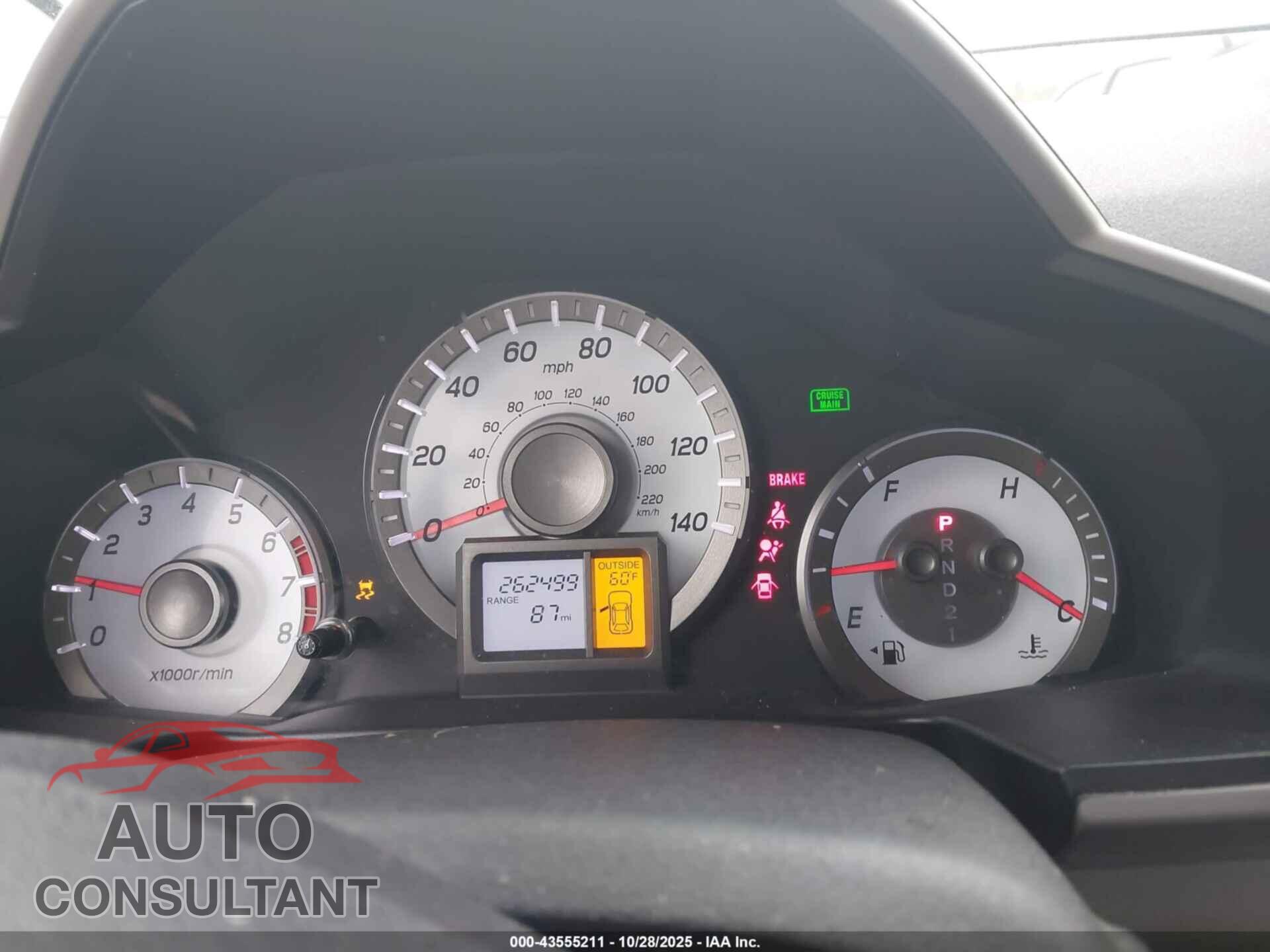 HONDA PILOT 2012 - 5FNYF4H76CB001167