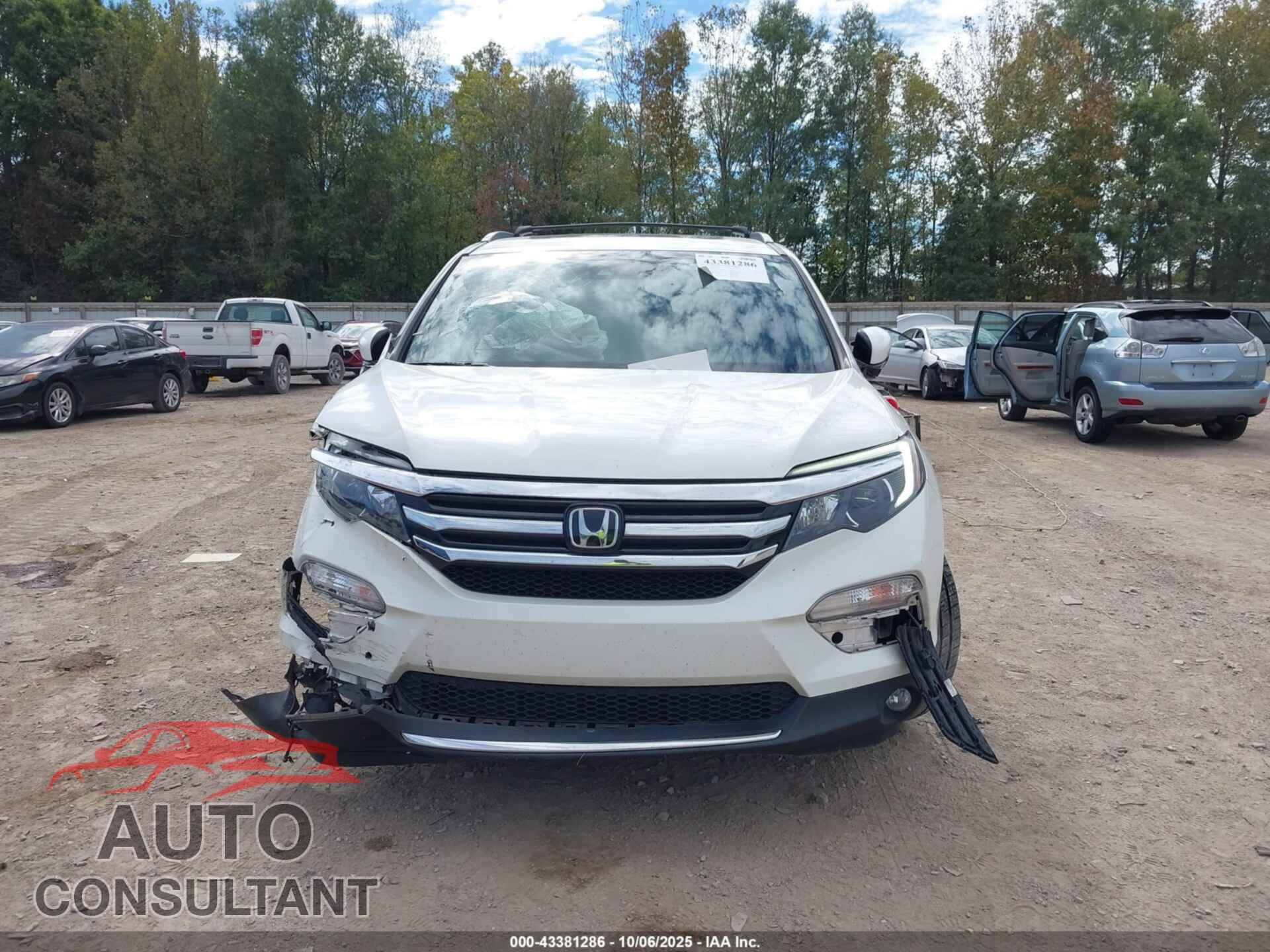 HONDA PILOT 2017 - 5FNYF6H00HB002353