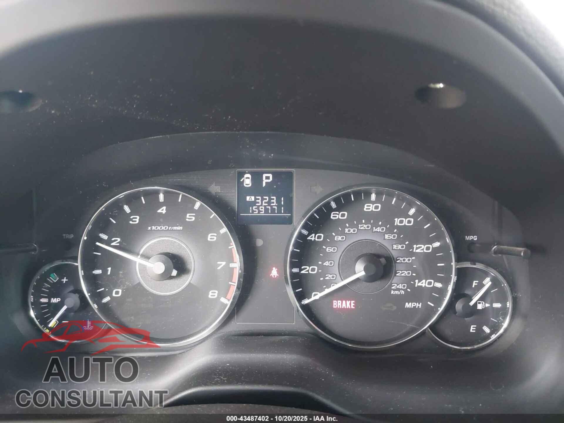SUBARU OUTBACK 2012 - 4S4BRBKC4C3282353