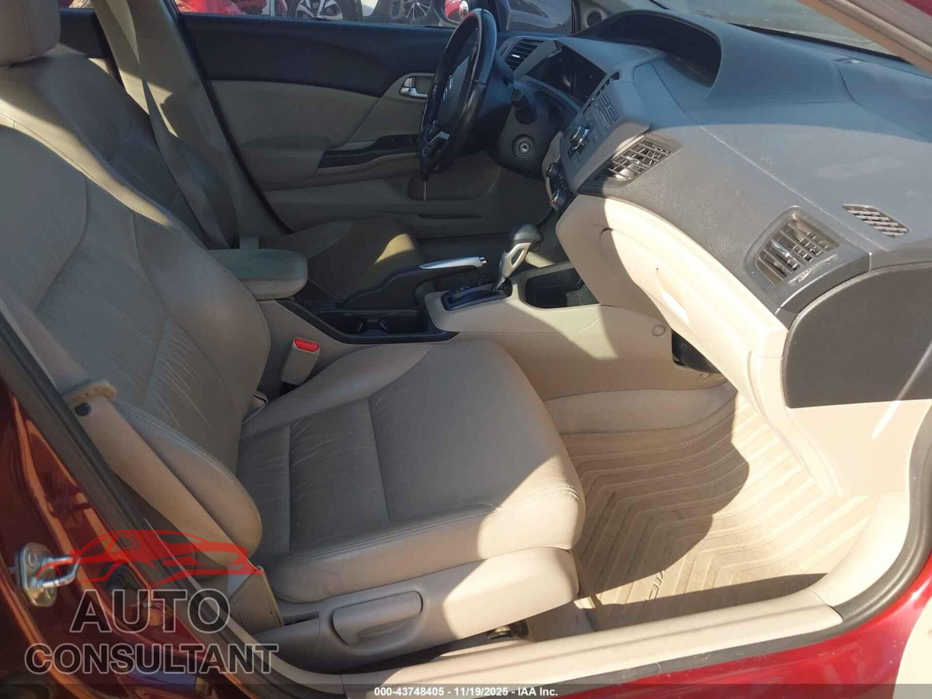 HONDA CIVIC 2012 - 2HGFB2F92CH548749