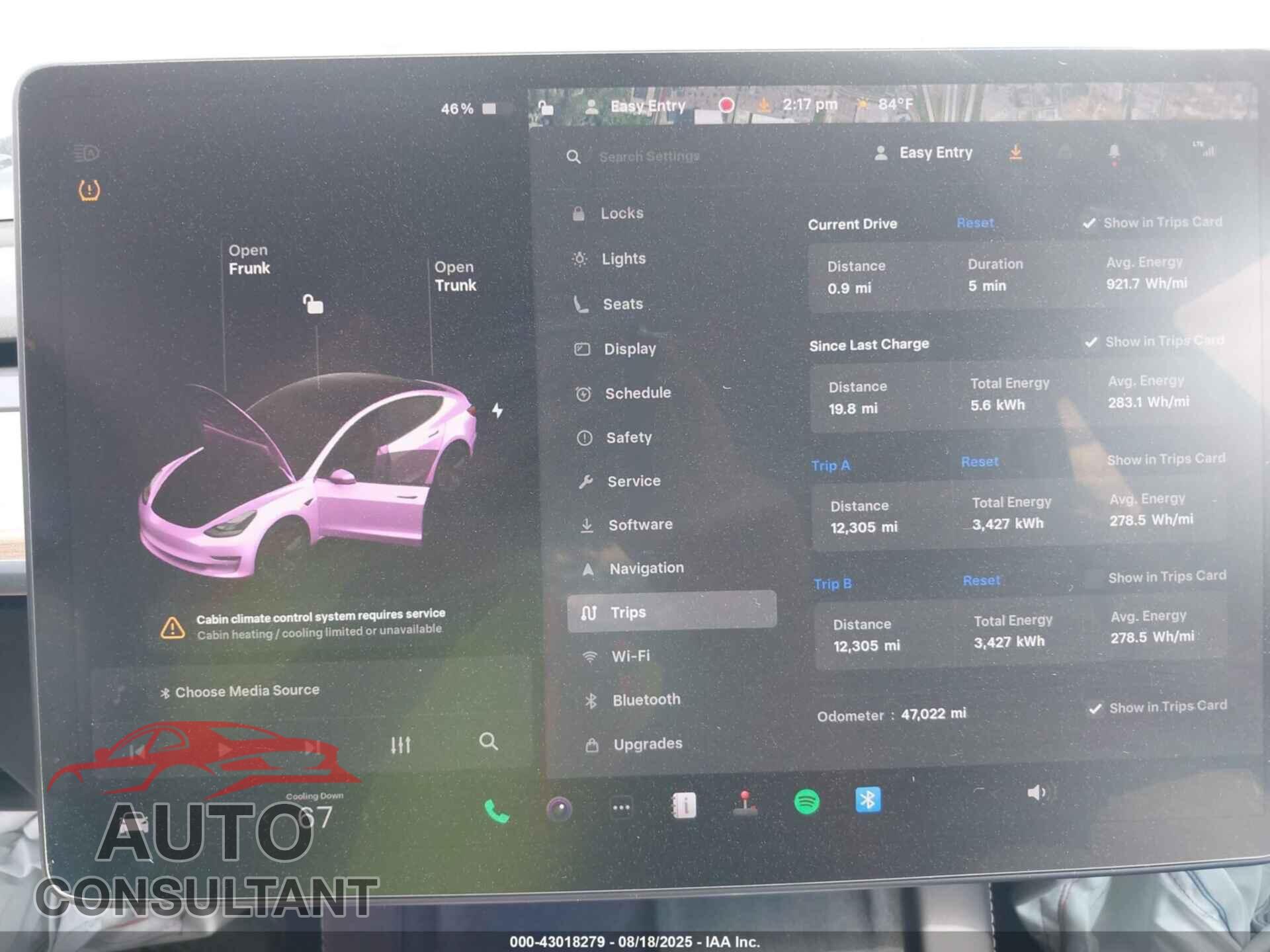 TESLA MODEL 3 2022 - 5YJ3E1EB6NF126497