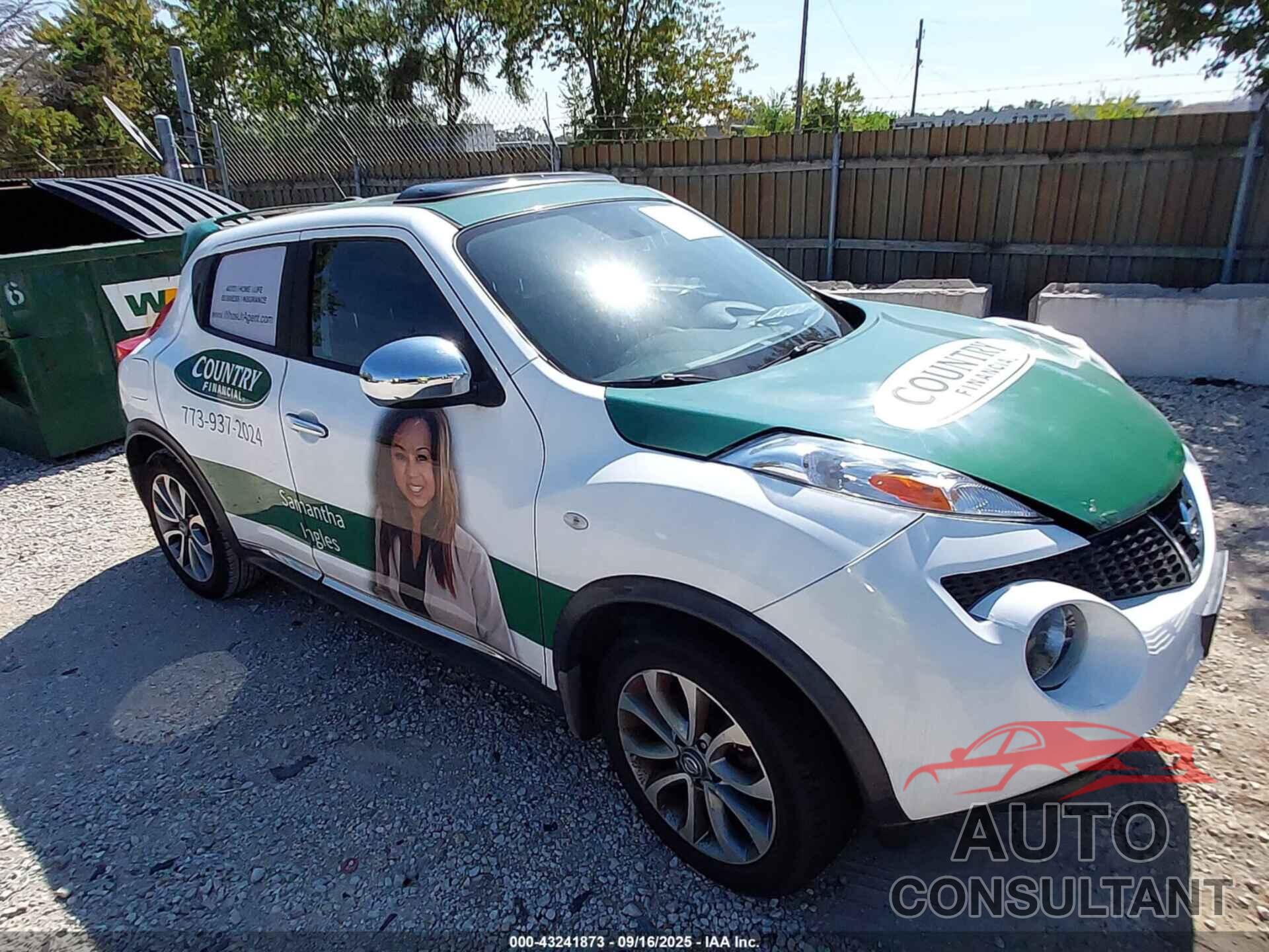 NISSAN JUKE 2012 - JN8AF5MV3CT127757