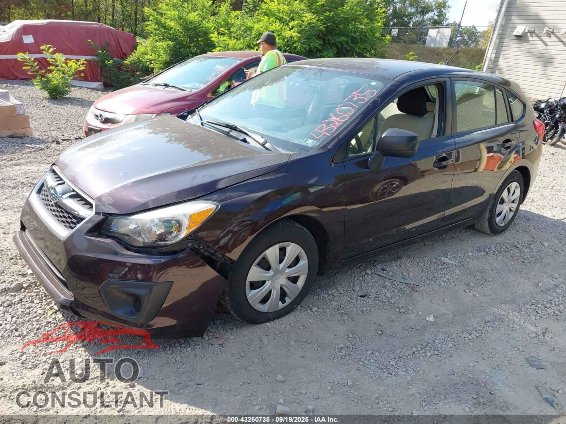 SUBARU IMPREZA 2012 - JF1GPAA63CH227777