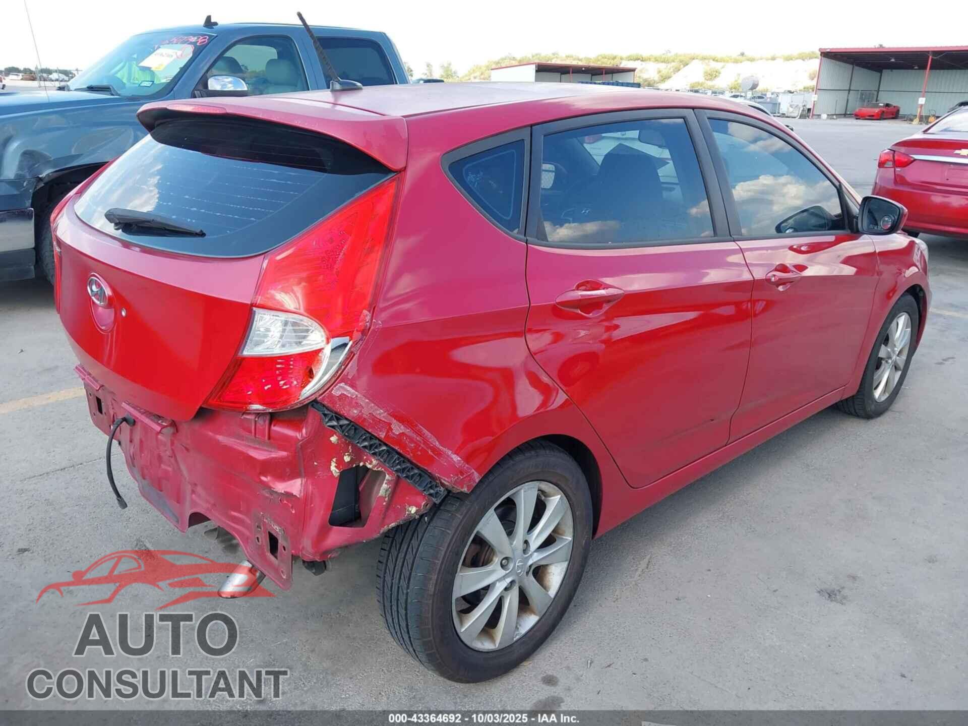 HYUNDAI ACCENT 2012 - KMHCU5AE3CU003377