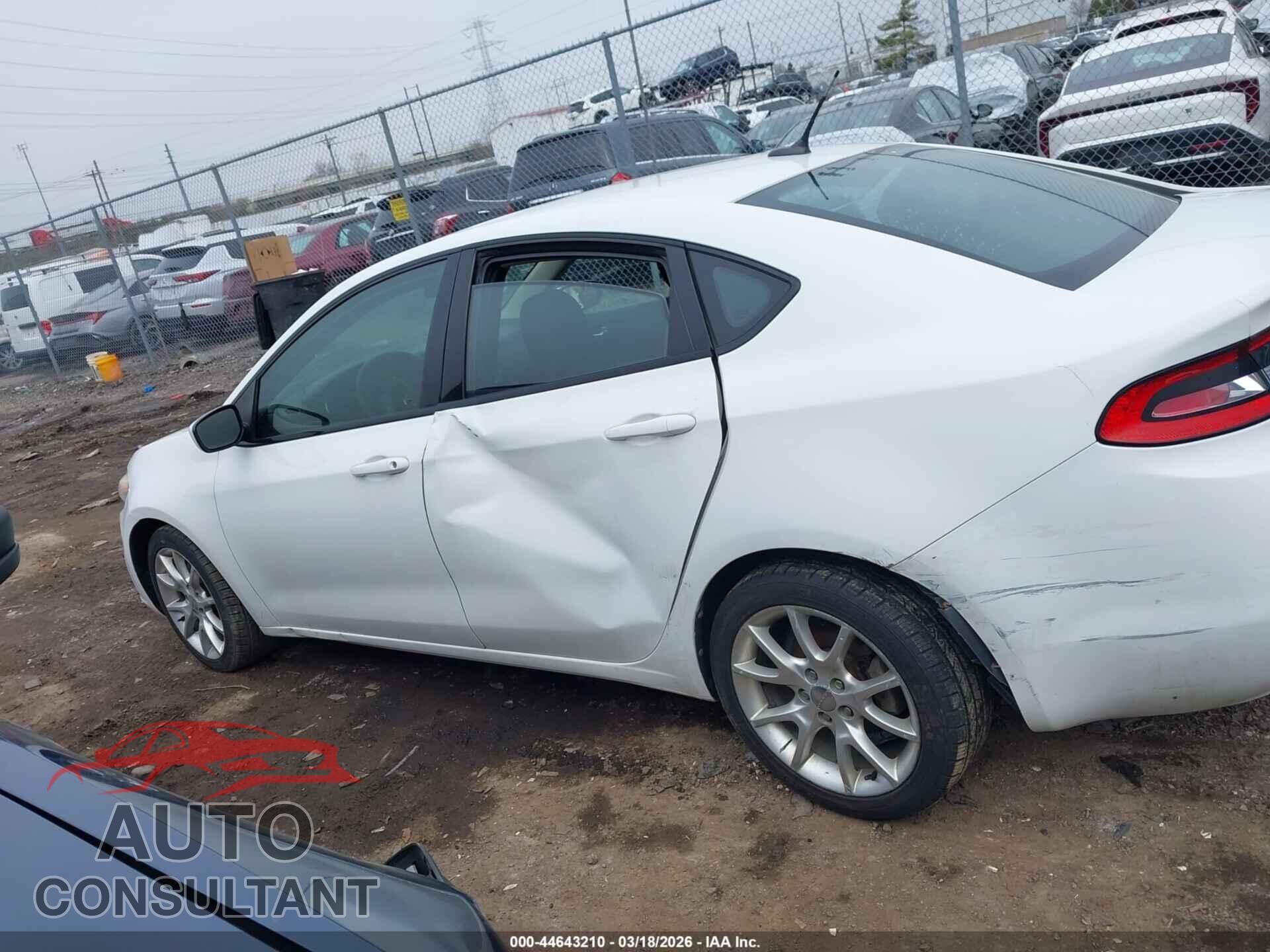 DODGE DART 2013 - 1C3CDFBA2DD157784
