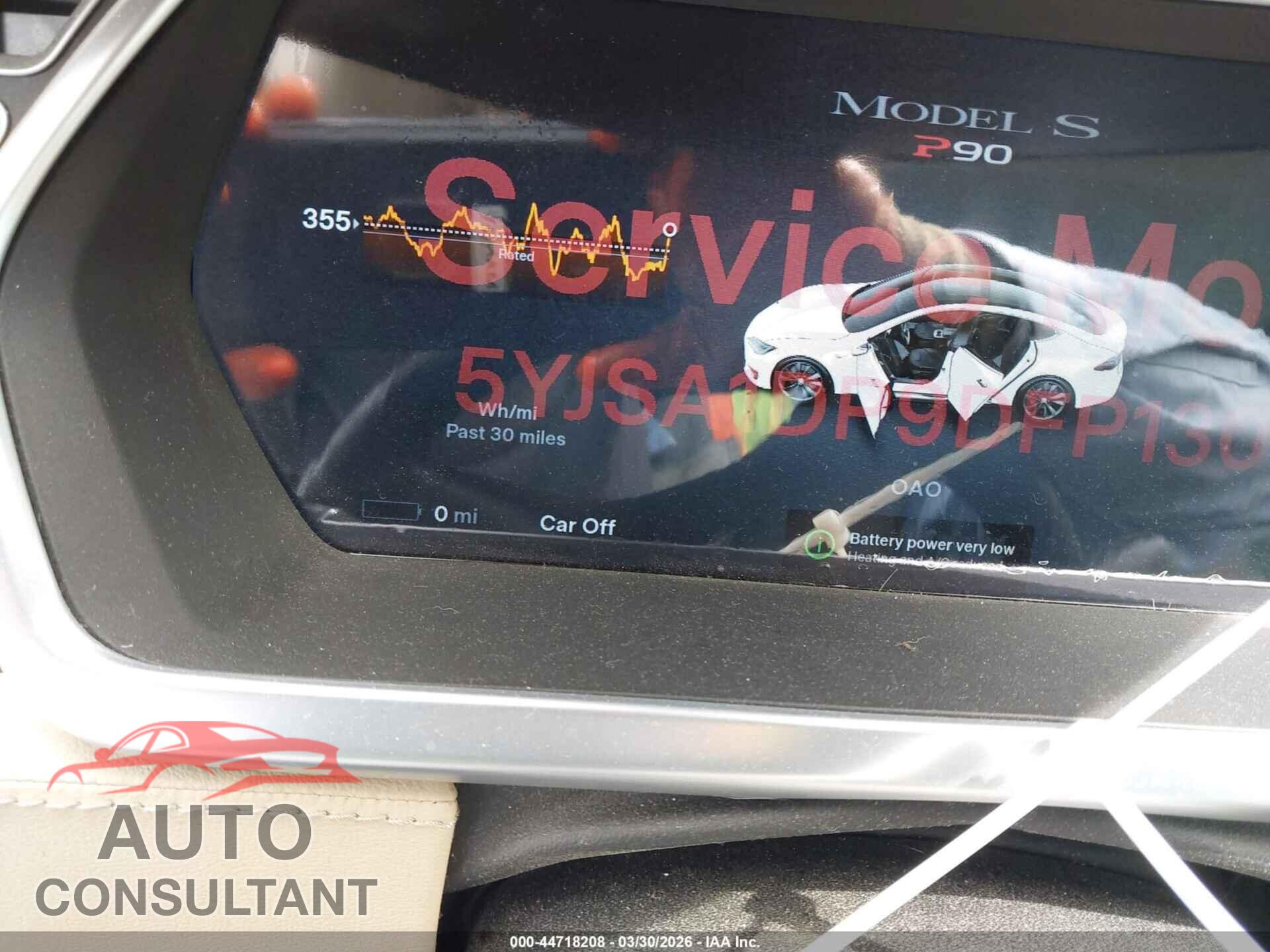 TESLA MODEL S 2013 - 5YJSA1DP9DFP13098