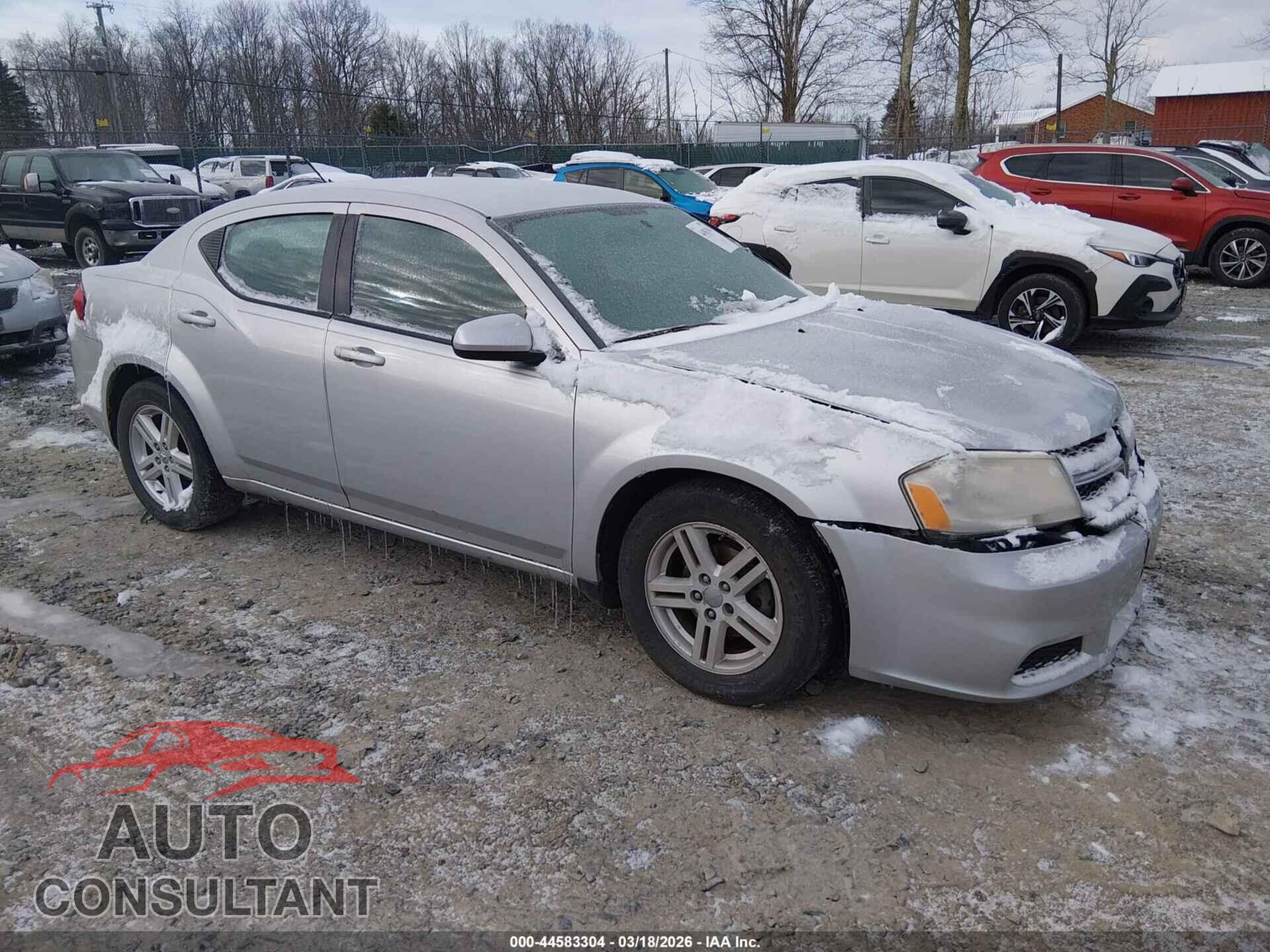 DODGE AVENGER 2012 - 1C3CDZCB0CN314472